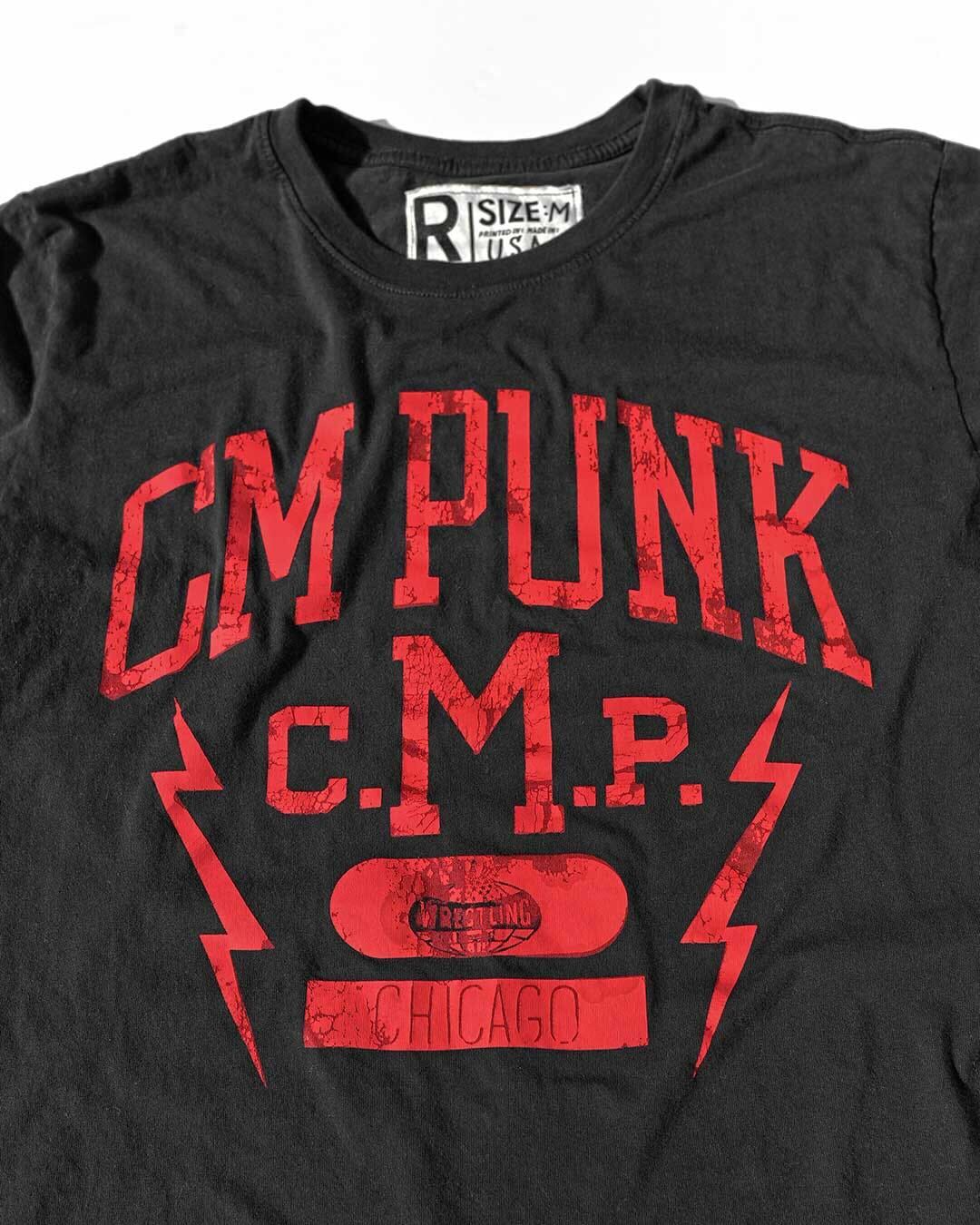 CM Punk Vintage Black Tee - Roots of Fight