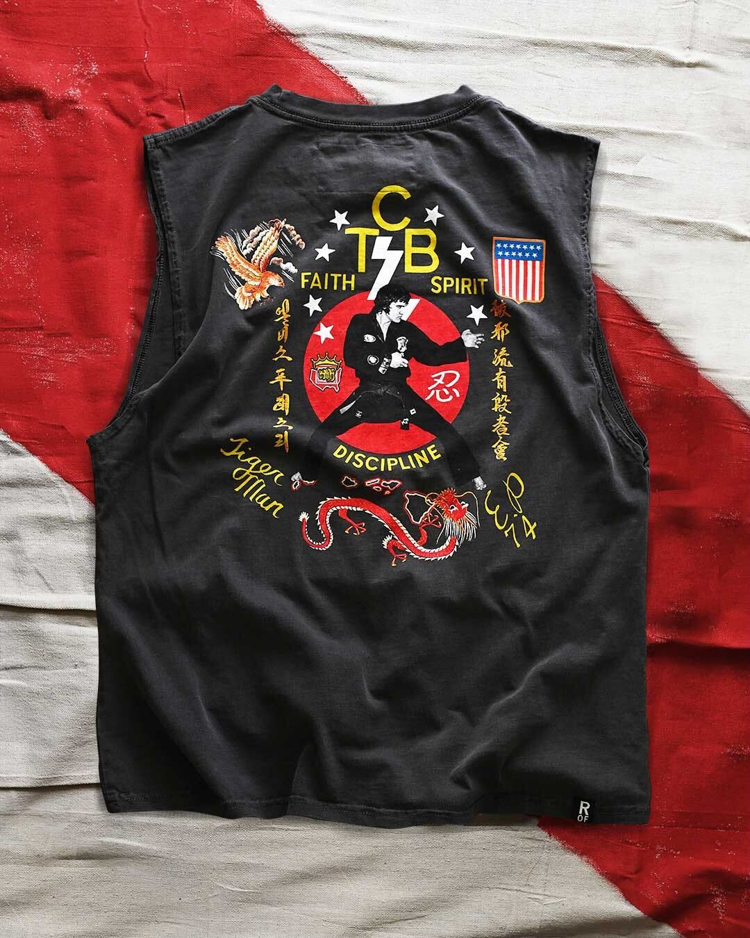 Elvis TCB Black Muscle Tee - Roots of Fight