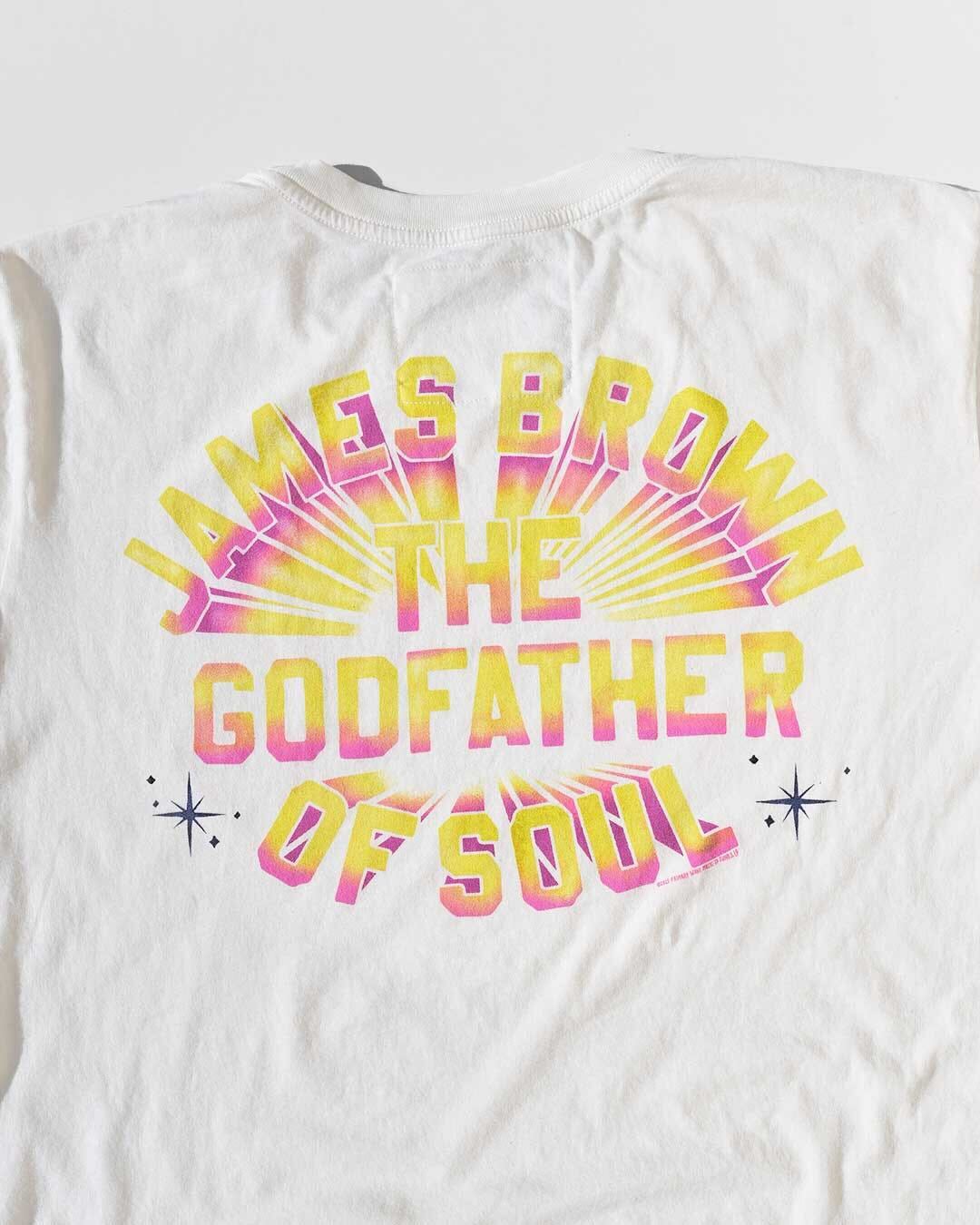 James Brown G.F.O.S White Tee - Roots of Fight