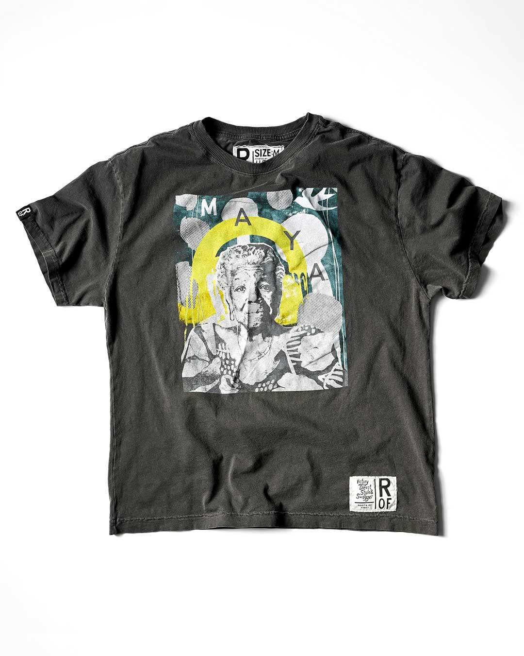Maya Angelou Photo Black Women&#39;s Tee - Roots of Fight