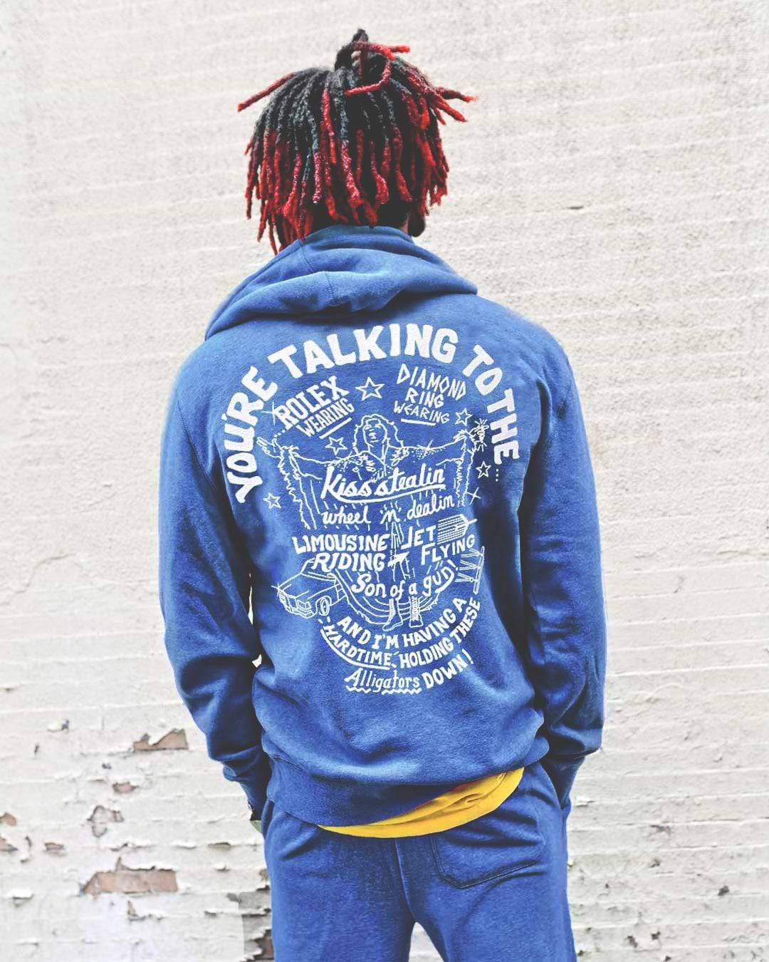 Ric Flair &#39;You&#39;re Talking To The&quot; Blue PO Hoody - Roots of Fight
