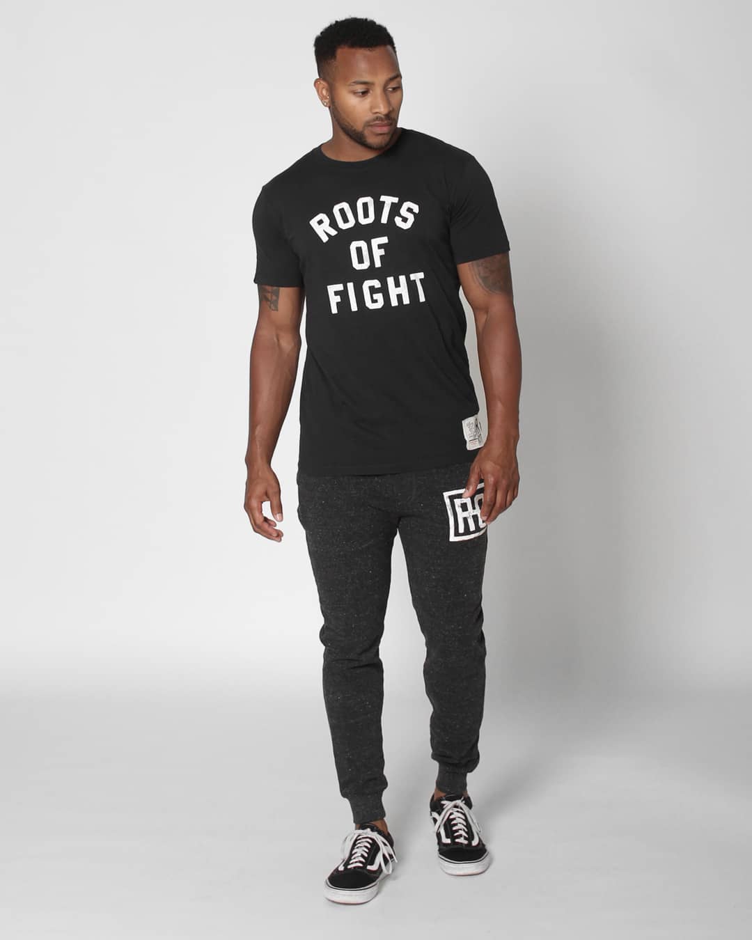 ROF Vintage Black Tee - Roots of Fight Canada