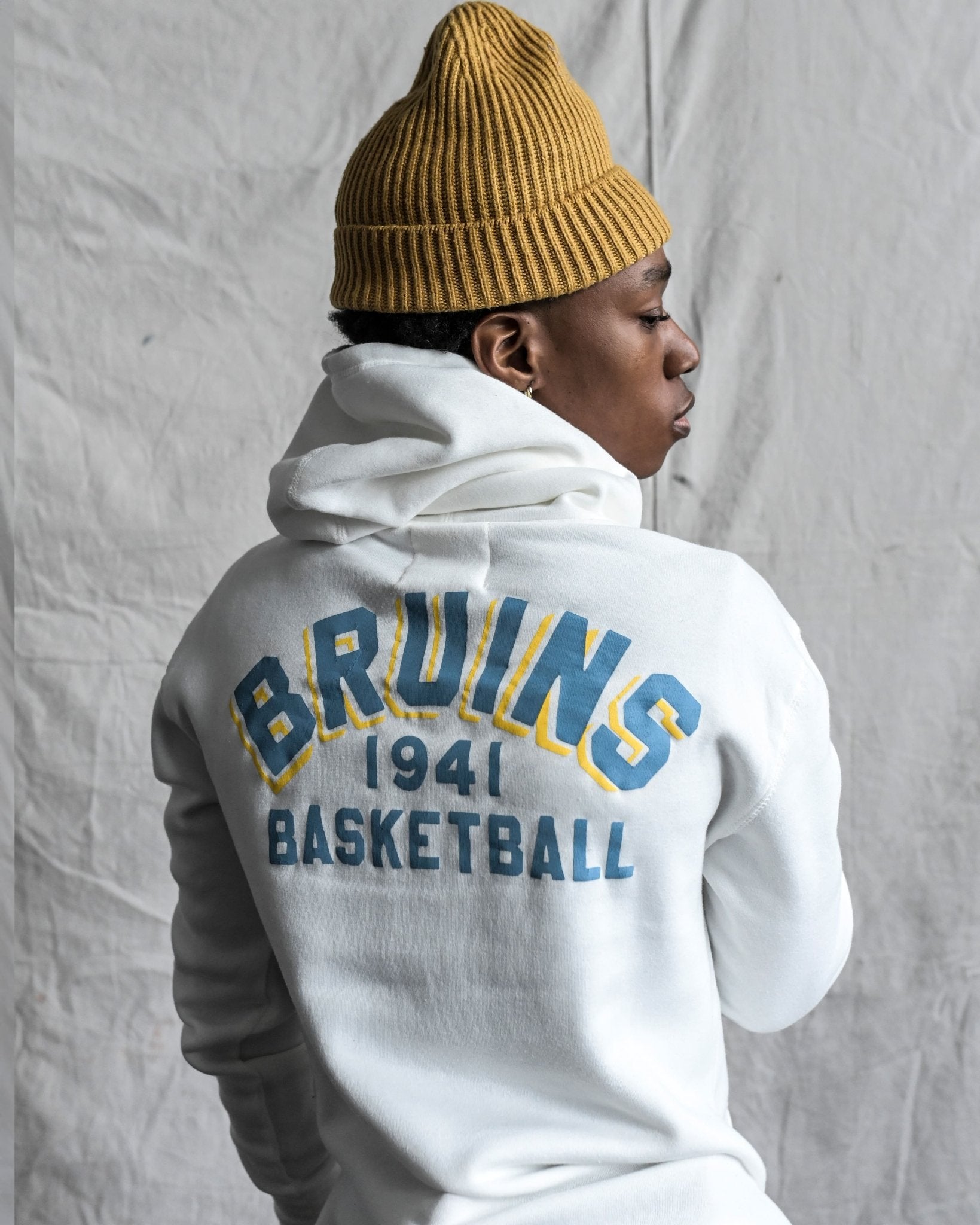 UCLA - Jackie Robinson Basketball Ivory PO Hoody - Roots of Fight