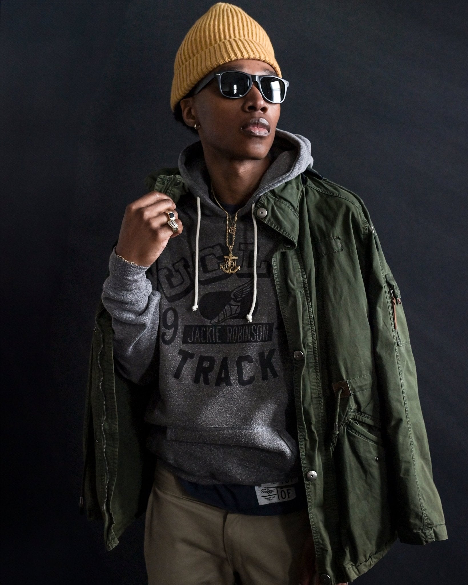UCLA - Jackie Robinson Track Grey PO Hoody - Roots of Fight
