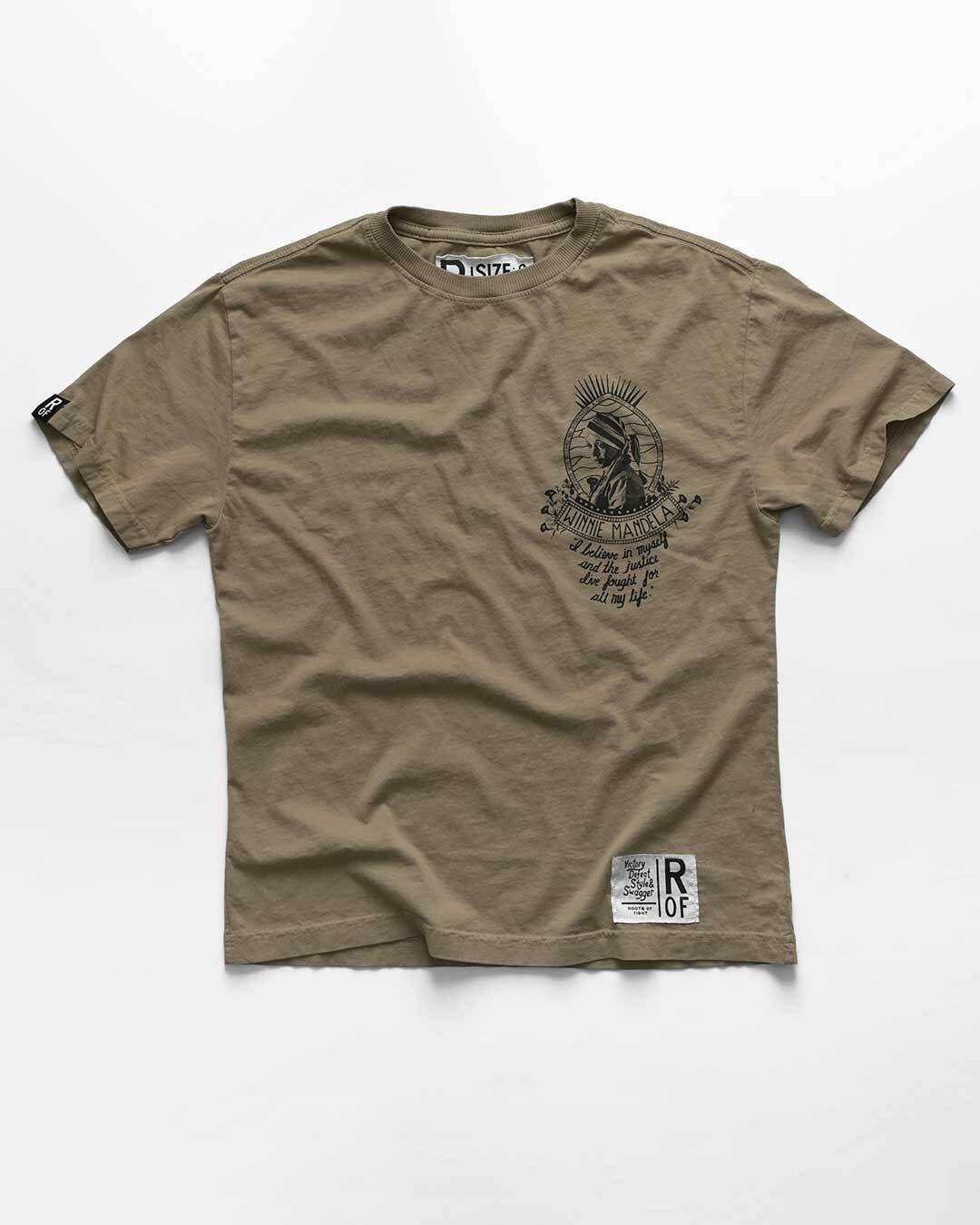 Winnie Mandela Olive Women&#39;s Tee - Roots of Fight