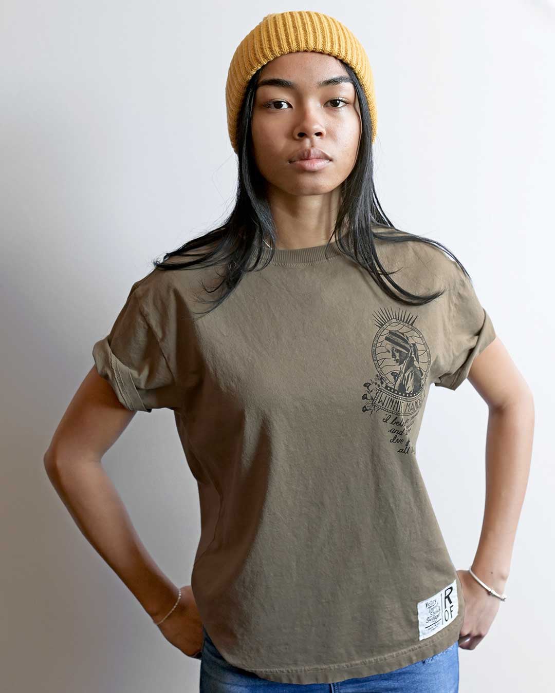 Winnie Mandela Olive Women&#39;s Tee - Roots of Fight