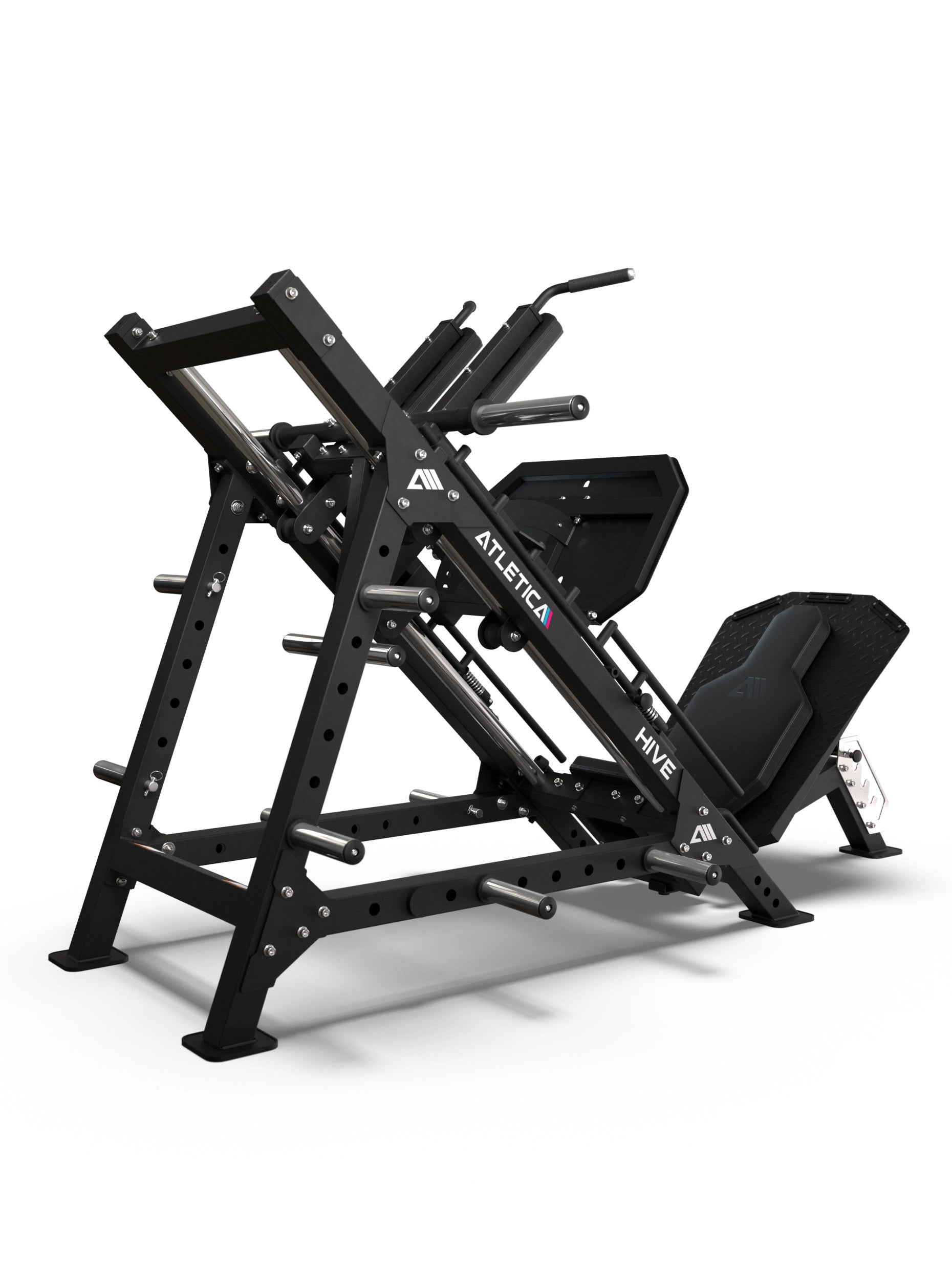 HIVE Beinpresse, Hackenschmidt und Reverse Squat: effektives Krafttraining für Quadrizeps, Gluteus, Rückenstrecker, Waden