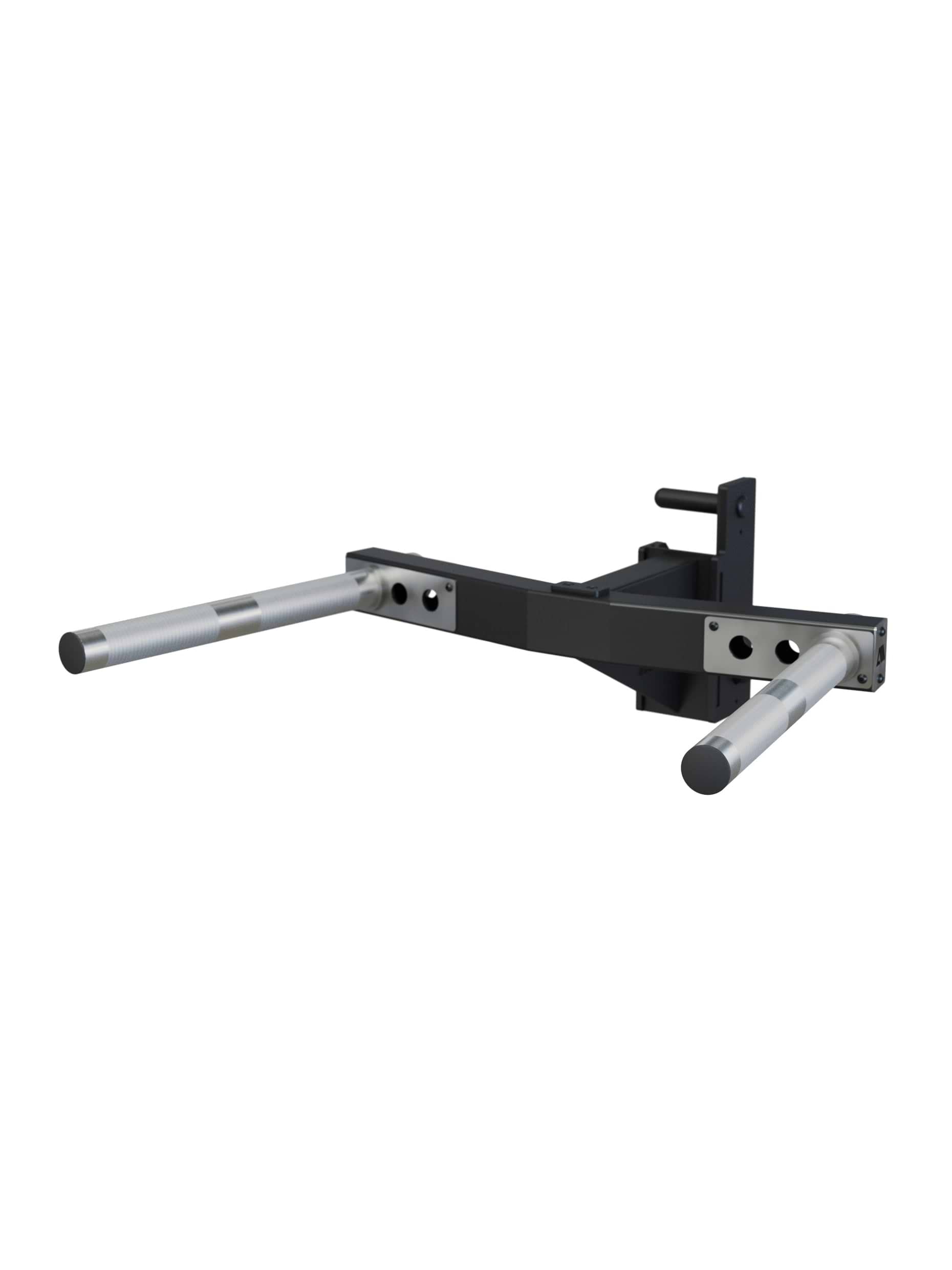 Dip-Barren für R8 Power Racks | 3 verschiedene Griffbreiten von 29-70cm | 30° Griffwinkel | angenehme Rändelung | Klappmechanismus für sicheren Halt | 3mm Stahl | 350kg Traglast
