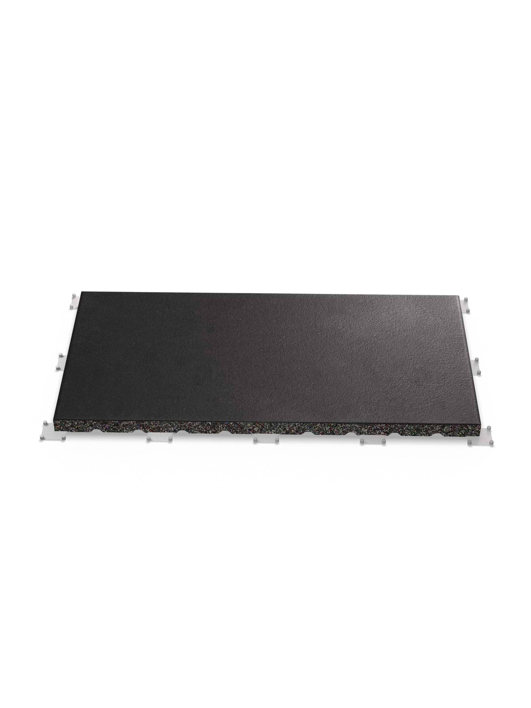 Feingranulat Oberfläche | Faserverstärkter Gummi | Steck-Verbundsystem | Zwei Schutzlagen sowie Air-Cushion Dämpfung | 40mm Stärke | 100x50cm