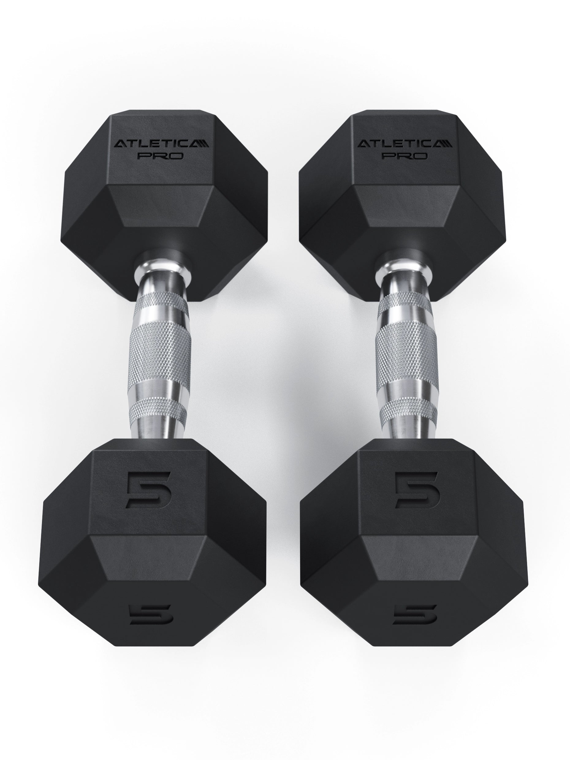 Kurzhanteln Hexagon PRO 5kg Paar von Atletica: perfekt für anspruchsvolles Krafttraining