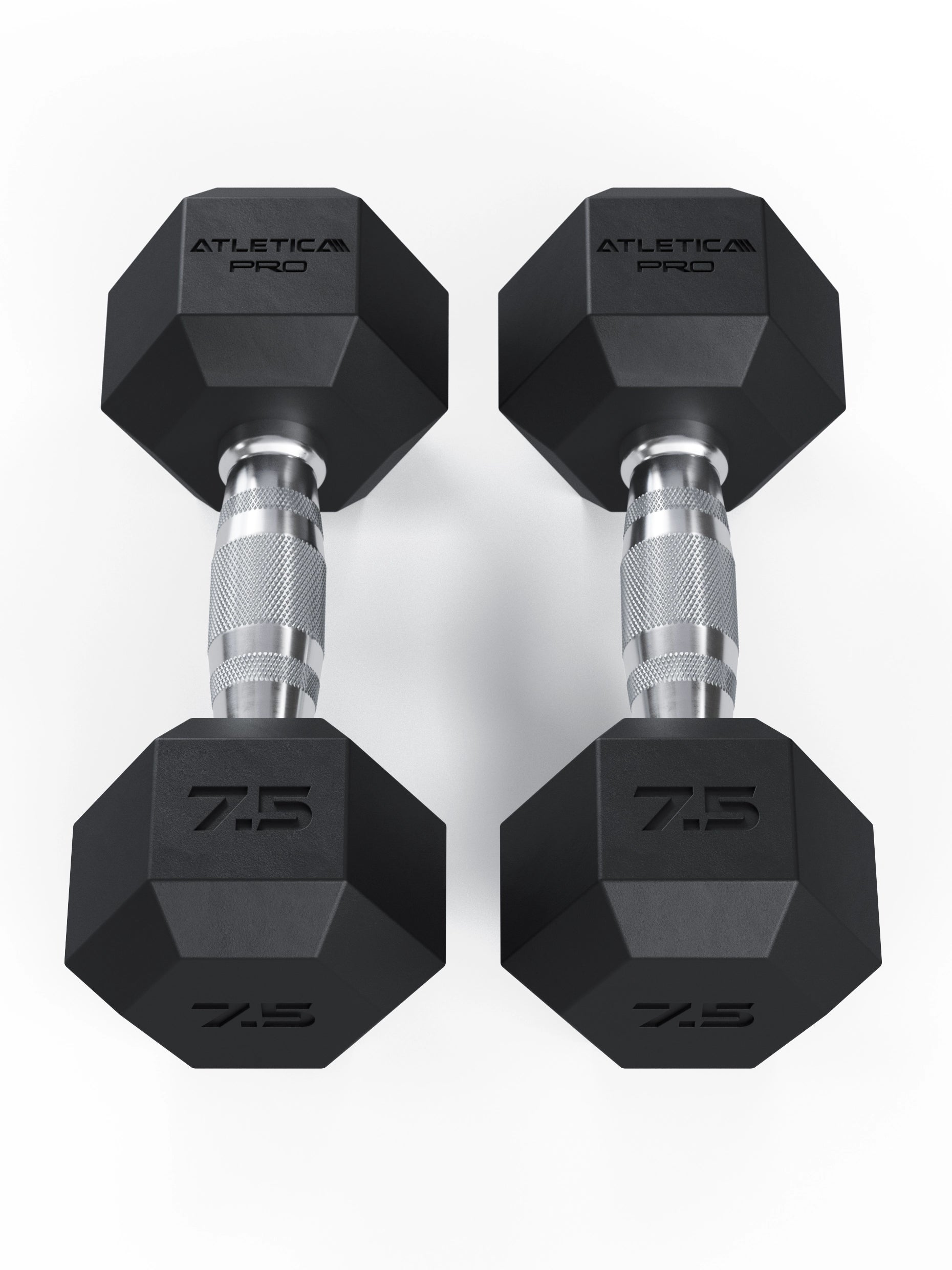 Atletica Hexagon Kurzhanteln PRO 7.5kg  Paar, mit CPU-Beschichtung