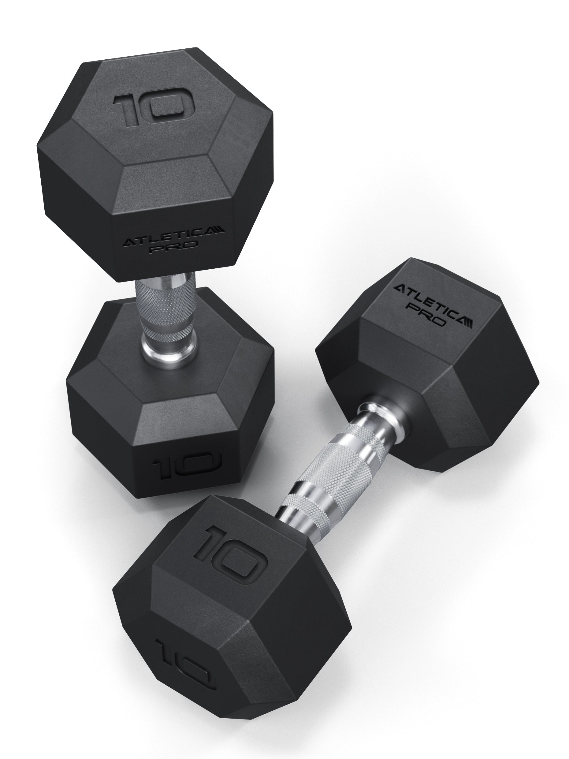 Atletica Hexagon Kurzhanteln PRO 10kg Paar, mit CPU-Beschichtung