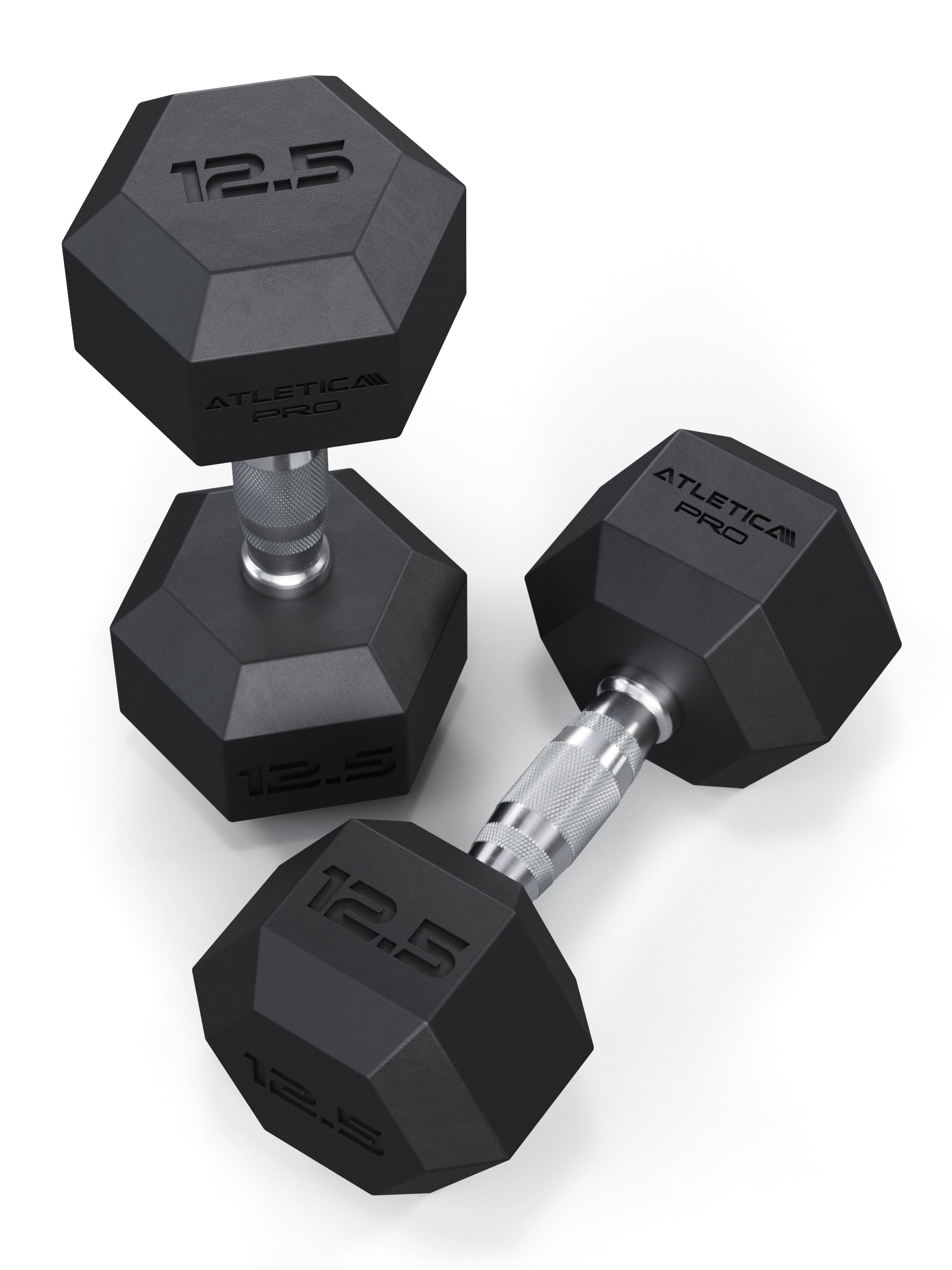 Atletica Hexagon Kurzhanteln PRO 12.5kg Paar, mit CPU-Beschichtung