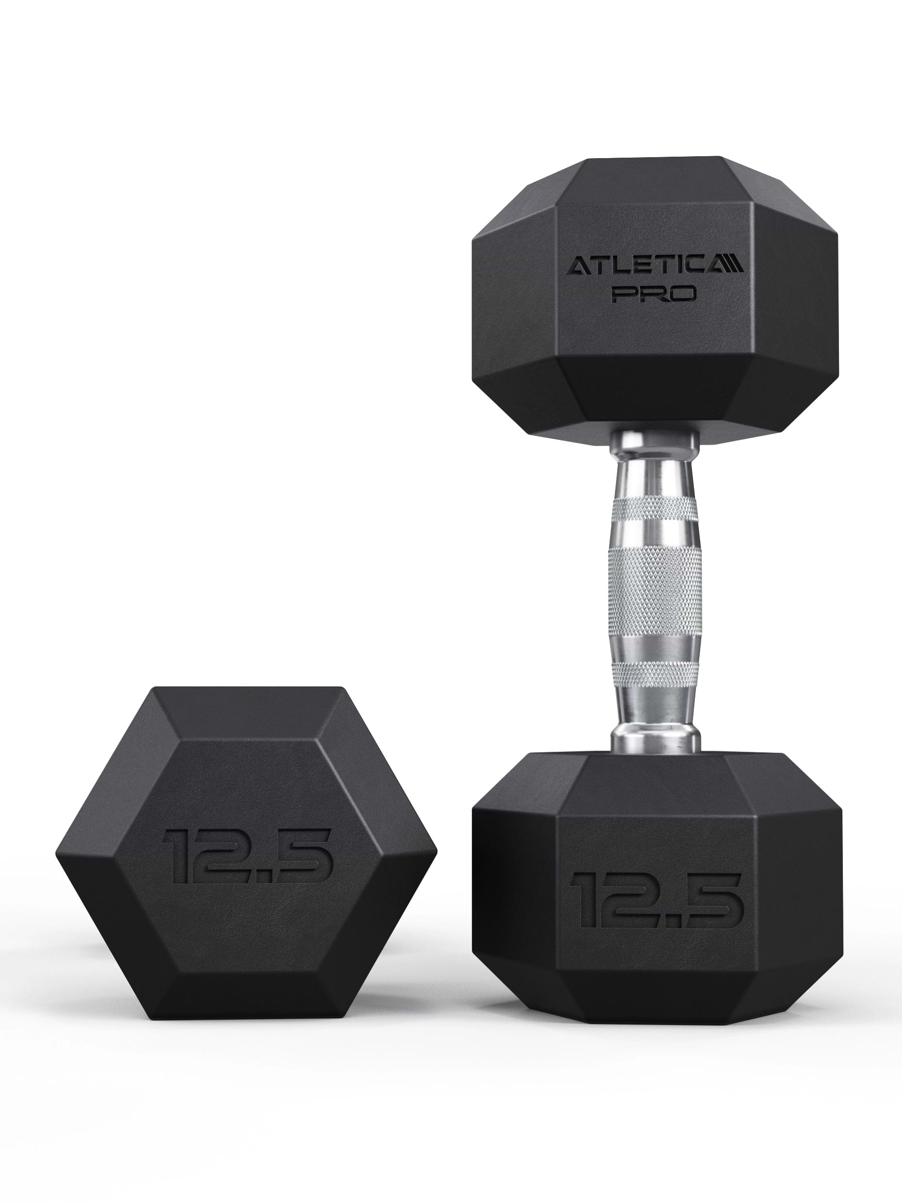 Hexagon Kurzhantel PRO 12.5 kg Paar von ATLETICA für Home Gym und Studio-Krafttraining