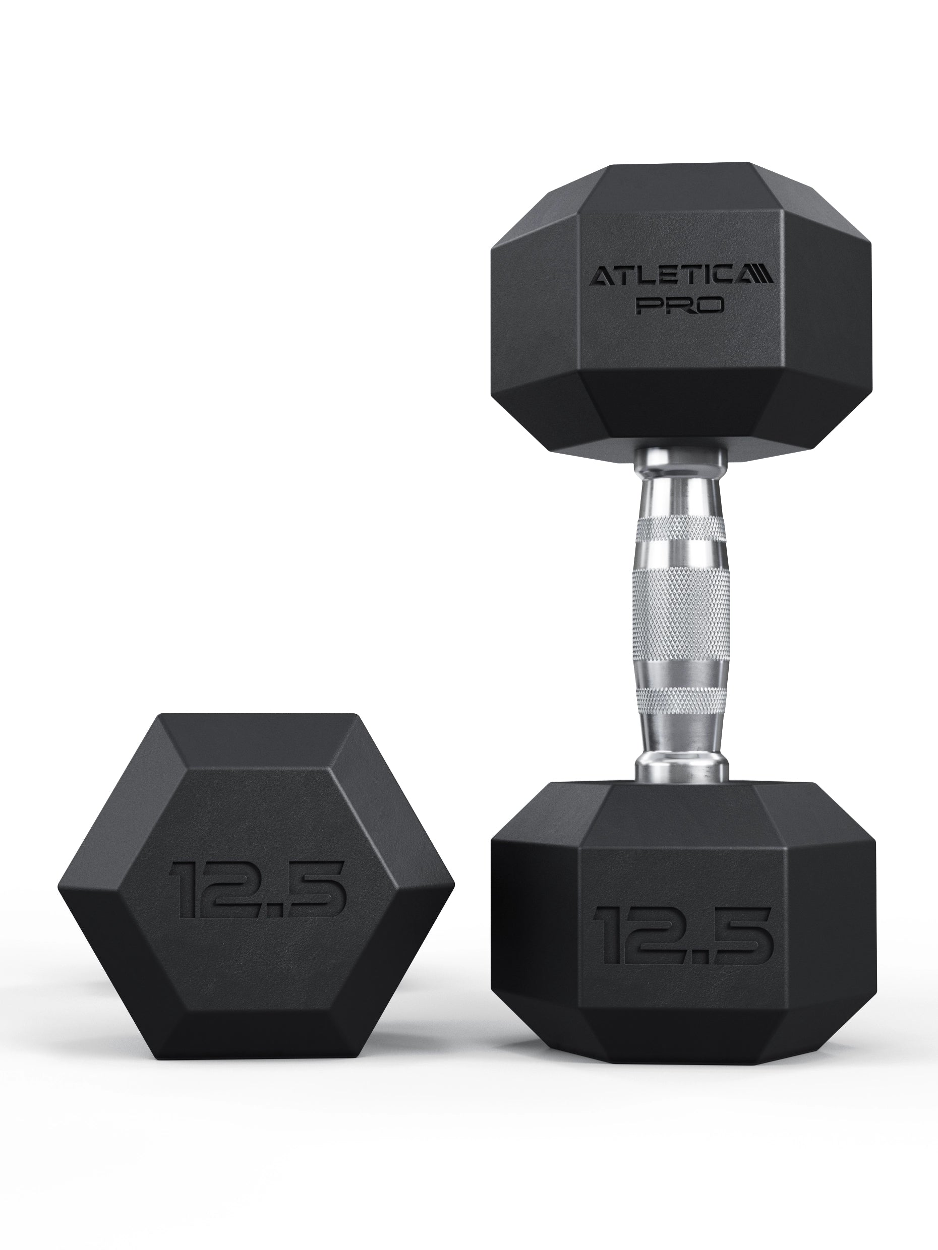 Hexagon Kurzhantel PRO 12.5 kg Paar von ATLETICA für Home Gym und Studio-Krafttraining