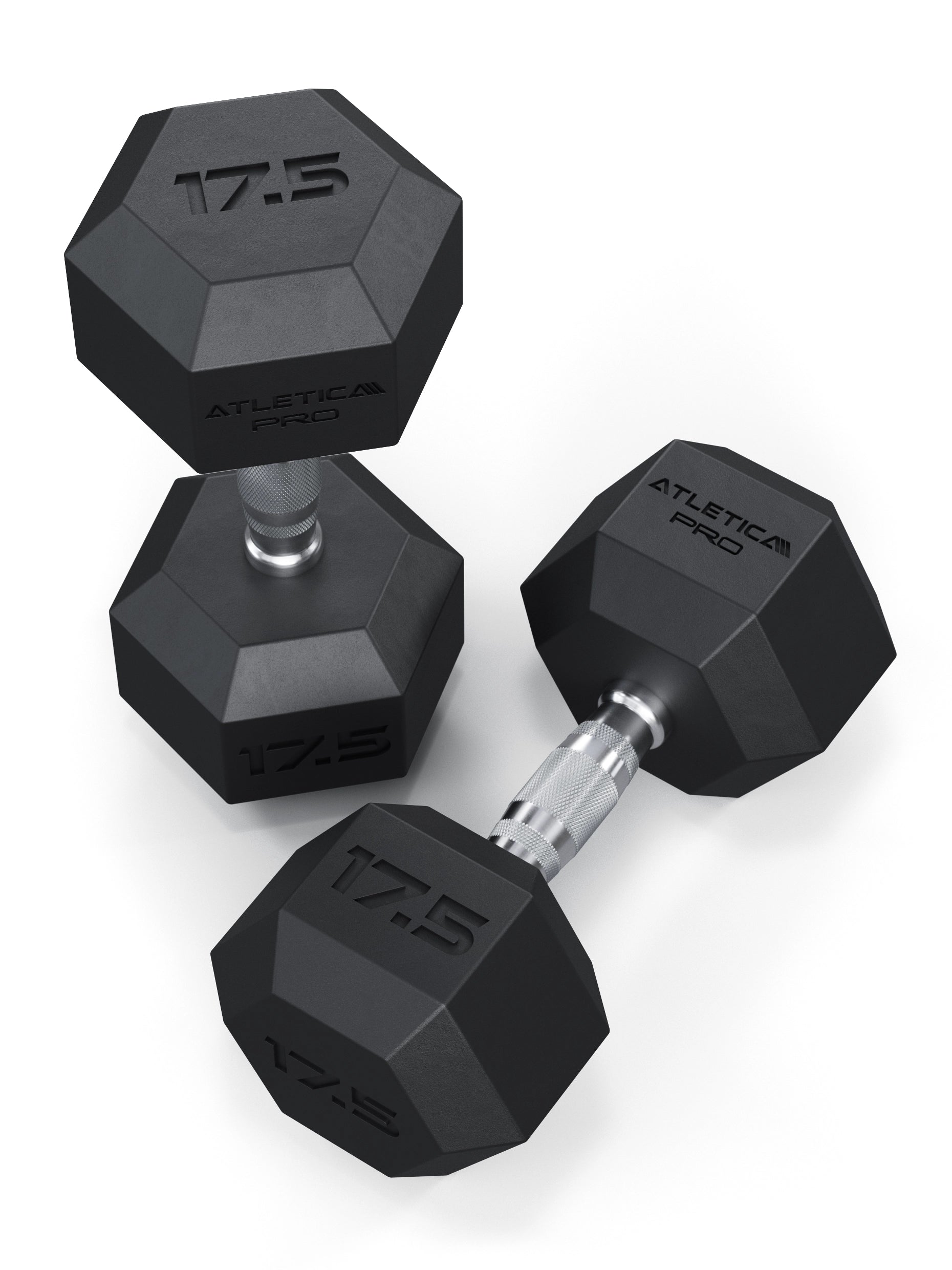 Atletica Hexagon Kurzhanteln PRO 17.5kg Paar, mit CPU-Beschichtung