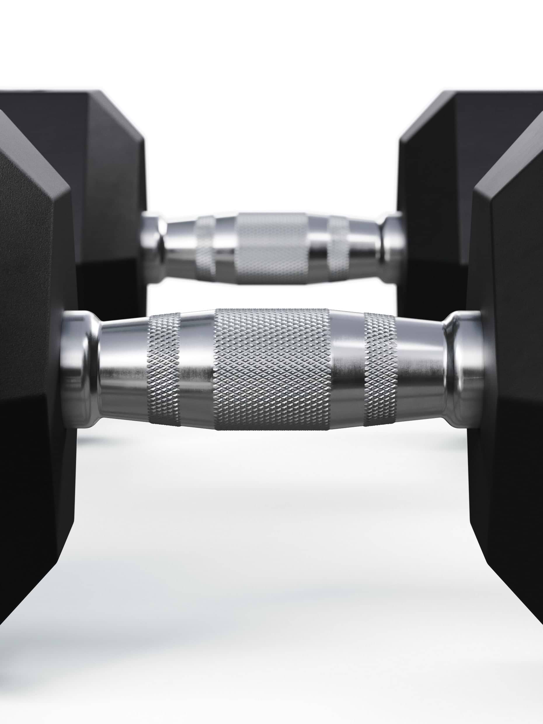 ATLETICA Hexagonhanteln PRO (Paar) | Polyurethan Hexagon Kurzhanteln | Dumbbells Pro - Gewichte mit bikonischem Griff mit Hartchrom Beschichtung | CNC gefräster Stahlkern | Paarweise von 2.5 bis 50kg,