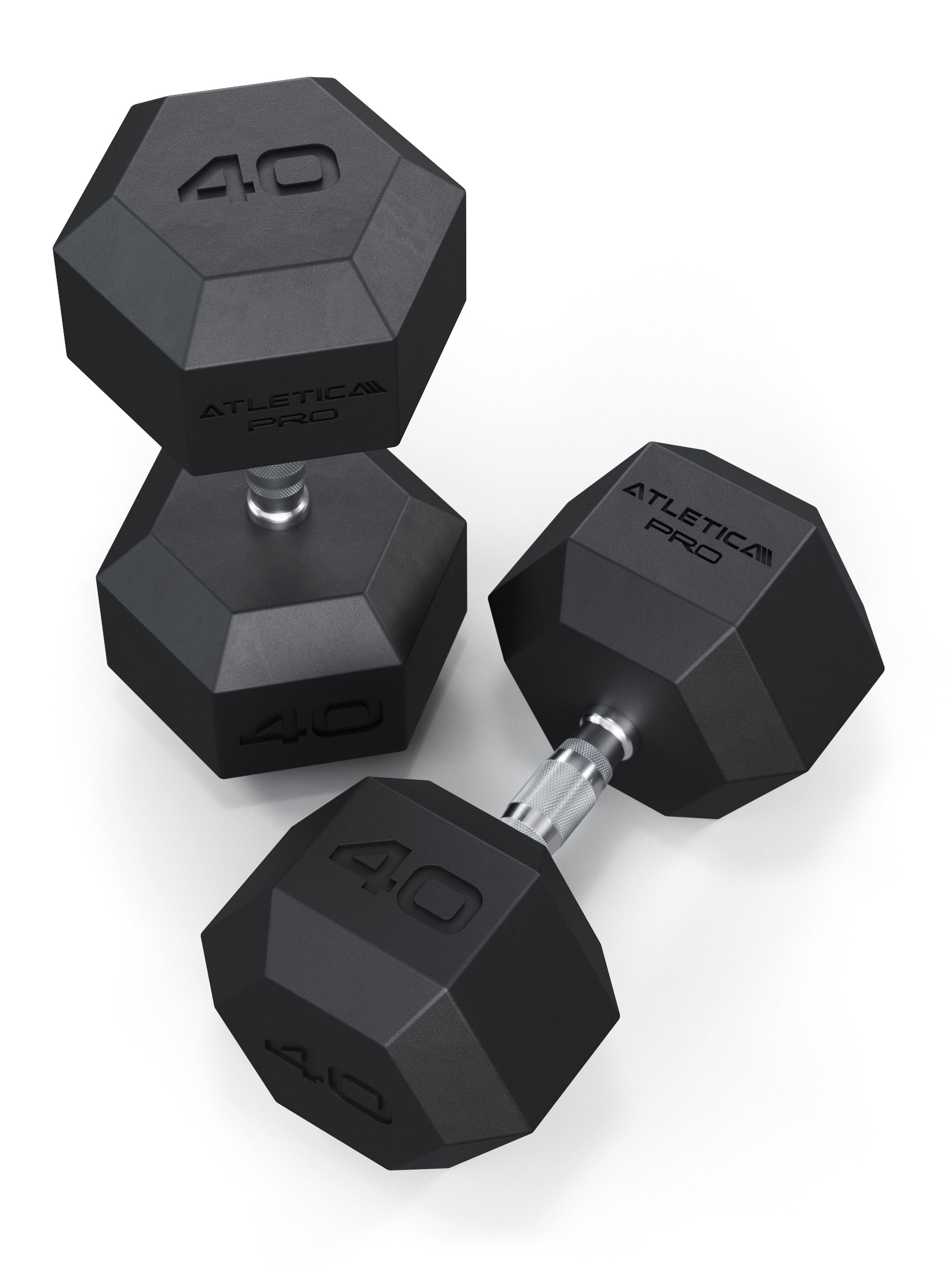 Atletica Hexagon Kurzhanteln PRO 40kg Paar, mit CPU-Beschichtung