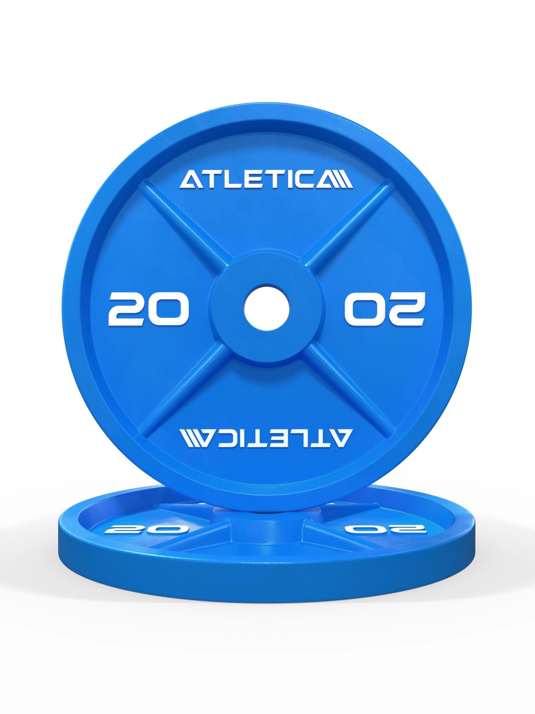 Hantelscheiben: Color Iron Plates 20kg in blau, Paar