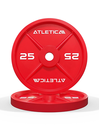 Hantelscheiben Color Iron Plates 25kg in rot, Paar