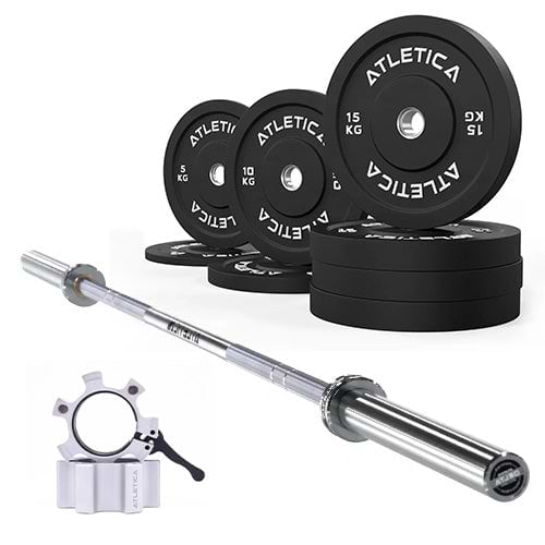 Set Delta Chrome + Bumper Plates 90 kg