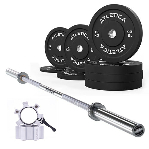 Set Delta Chrome + Bumper Plates 90 kg