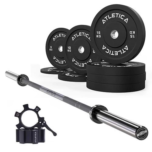 Set Delta Battleship Grey + Bumper Plates 90 kg