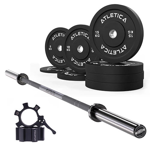 Set Delta Battleship Grey + Bumper Plates 90 kg