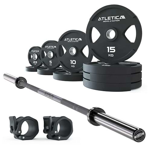 Langhantel Set Delta Battleship Grey I 2H Gripper Plates 95kg I Pro Verschlüsse