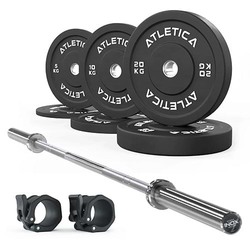 Set Inox + Bumper Plates 70kg