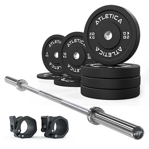 Set Inox + Bumper Plates 110kg