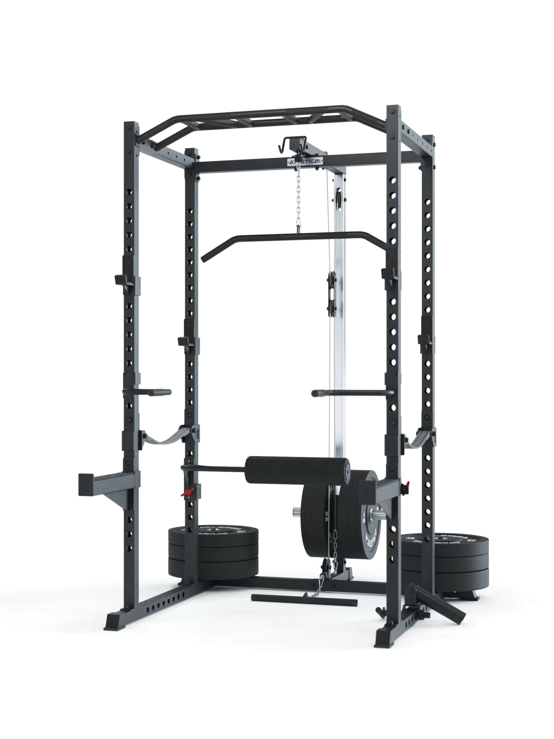 Power Rack LegBlocker R5 Serie: fixiert die Beine beim Latziehen, leicht und schnell an dem Rack anbringbar