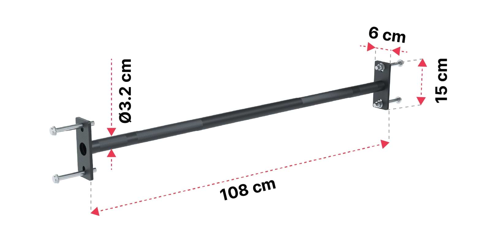 R8 Outdoor Monkey Bar: Dimensionen