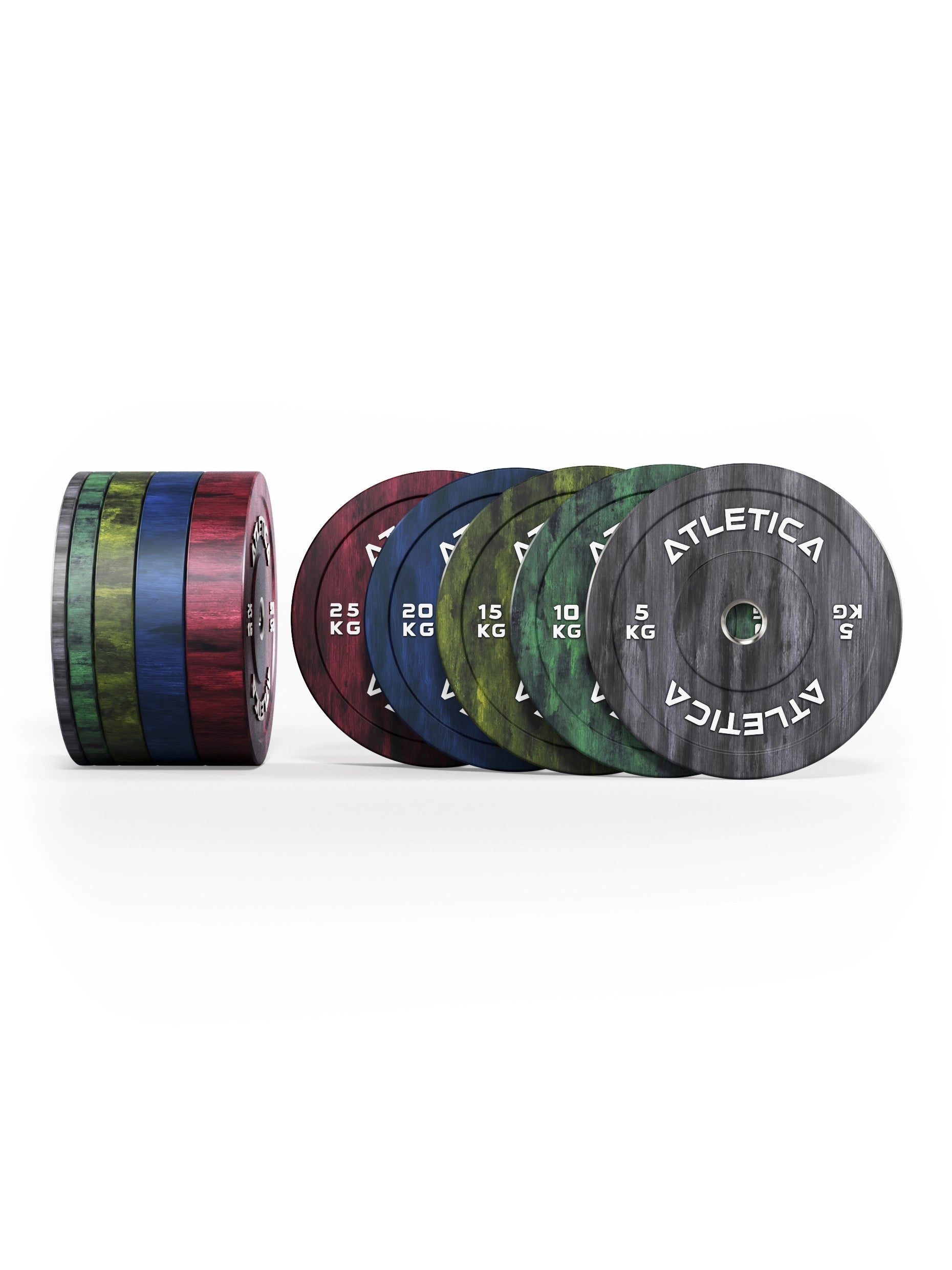 Fusion Bumper Plates 100kg Hantelscheiben Set von Atletica