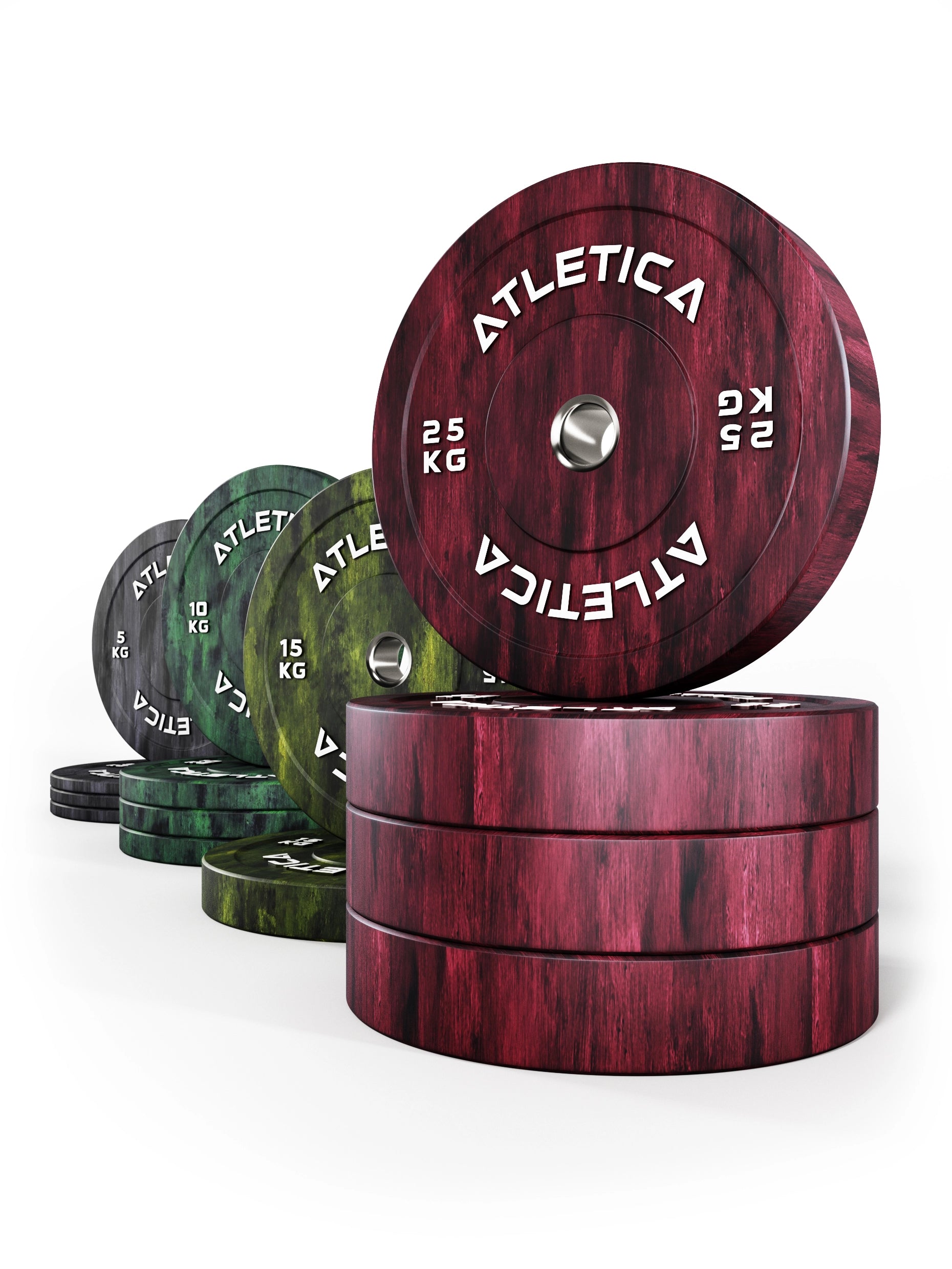 Atletica Fusion Bumper Plates 190kg Set