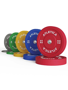 Gewichte Color Bumper plates: Set 150 kg bestehend aus 2x 5 kg ∣ 2x 10 kg ∣ 2x 15 kg ∣ 2x 20 kg ∣ 2x 25 kg