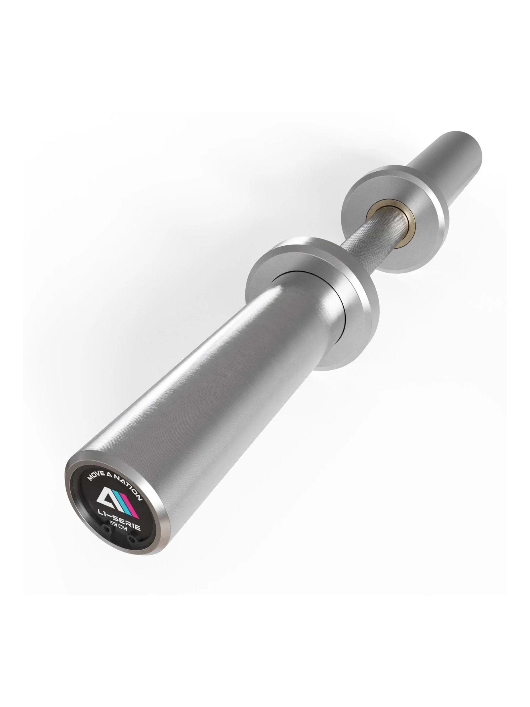 Kurzhantel Olympia L1: 59cm Länge, Hantelstange mit Ø 50 mm | Studioqualität | 190.000 PSI | Hochbelastbar & verchromt | Mit Kugellagern ausgestattet | 4 kg