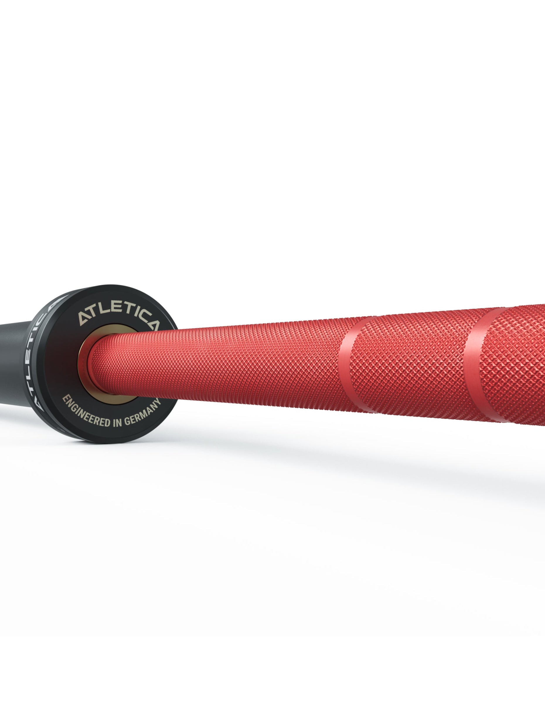 ATLETICA Gamma Set: Powerlifting Hantelstange | 190kg Color Bumper Plates | Pro Collars | Ideal für Kraftdreikampf-Übungen | Ø 50 mm, 
