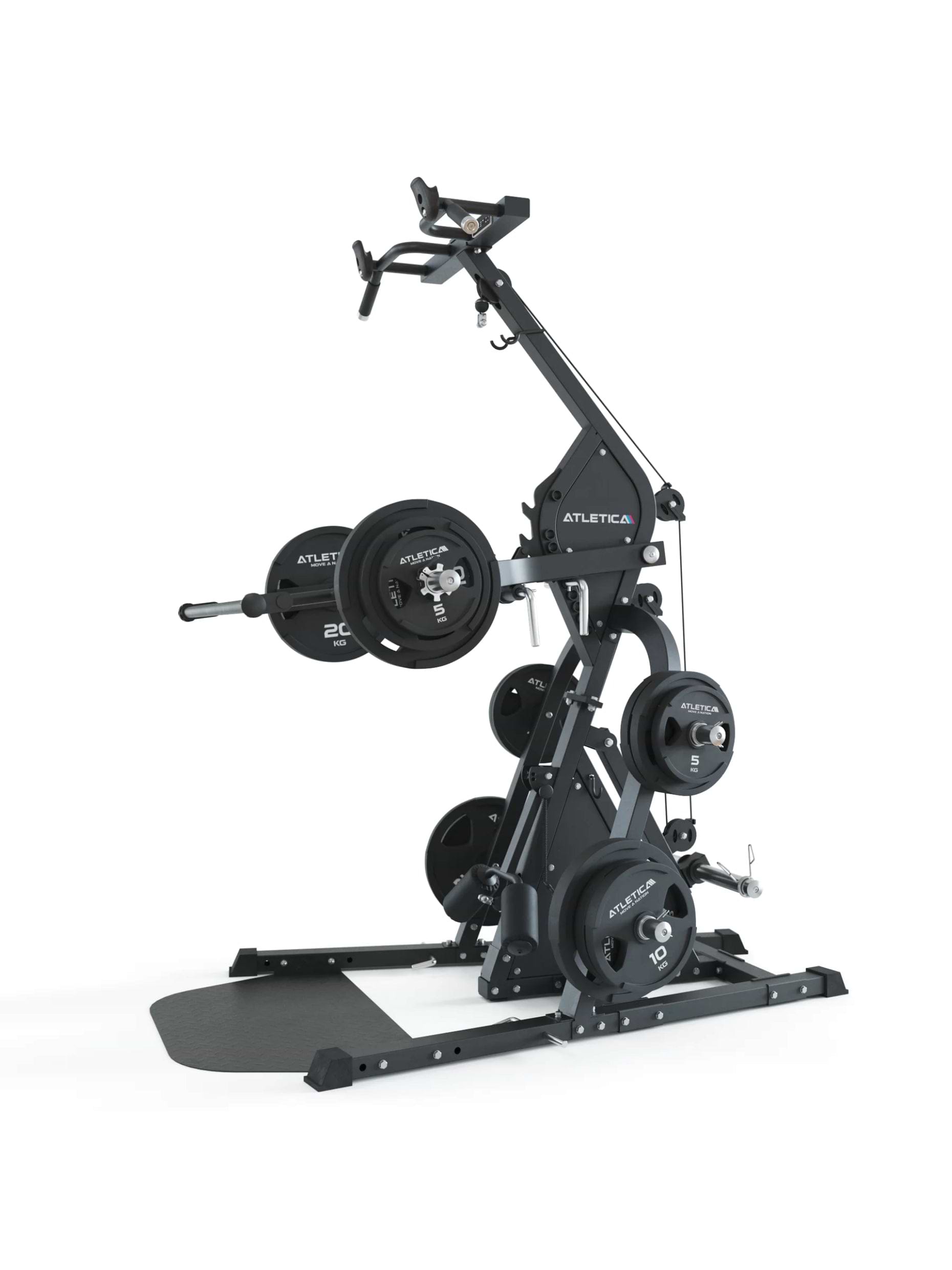 Kabelzugstation Triton, Multigym Triplex Station, Ganzkörpertraining auf kompakten Raum, Latzugstation mit Klimmzugstange, Hebelarme, verstellbare Einstellungen