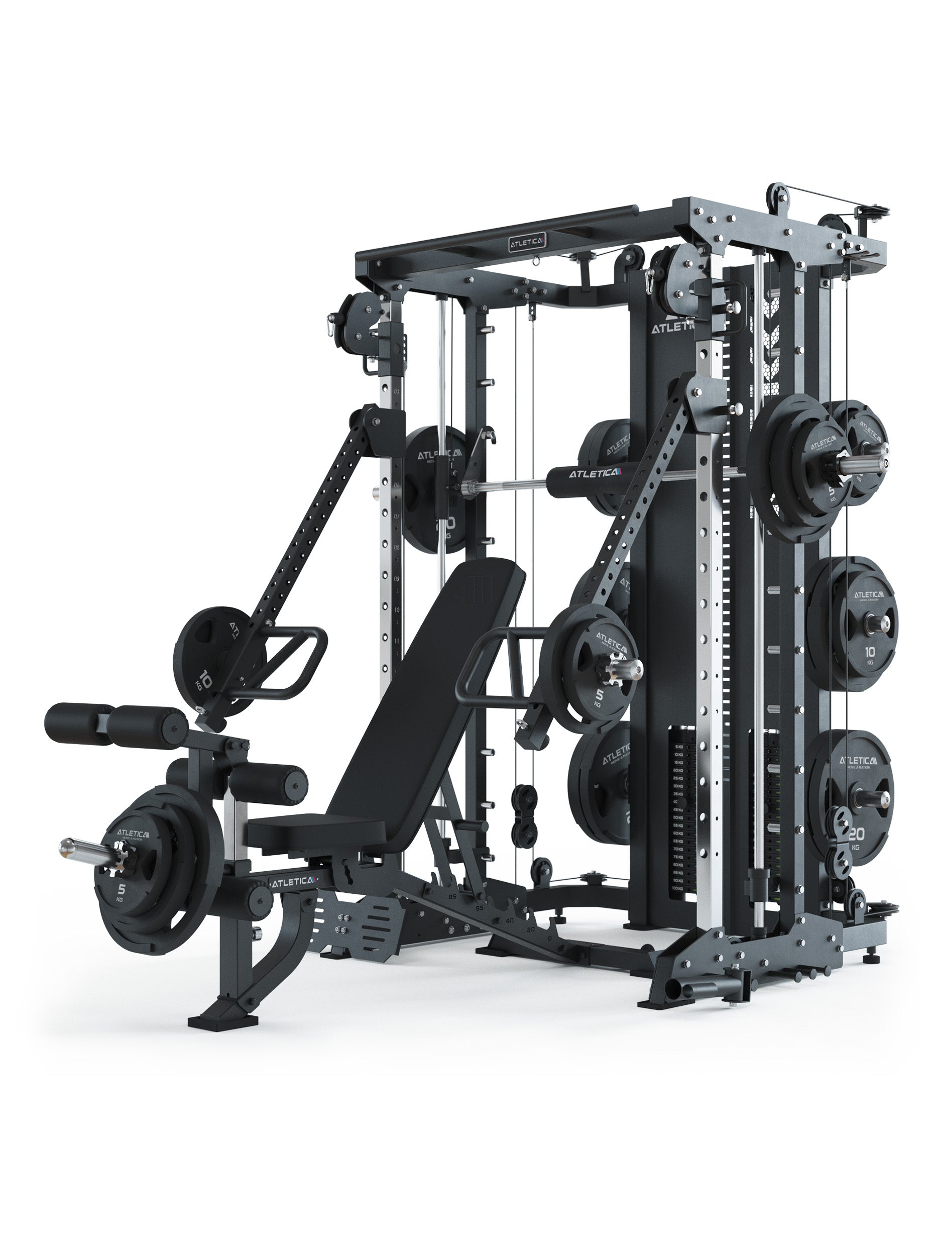 Kraftstationen: Multipresse mit Hantelbank Set KSK Combat: 