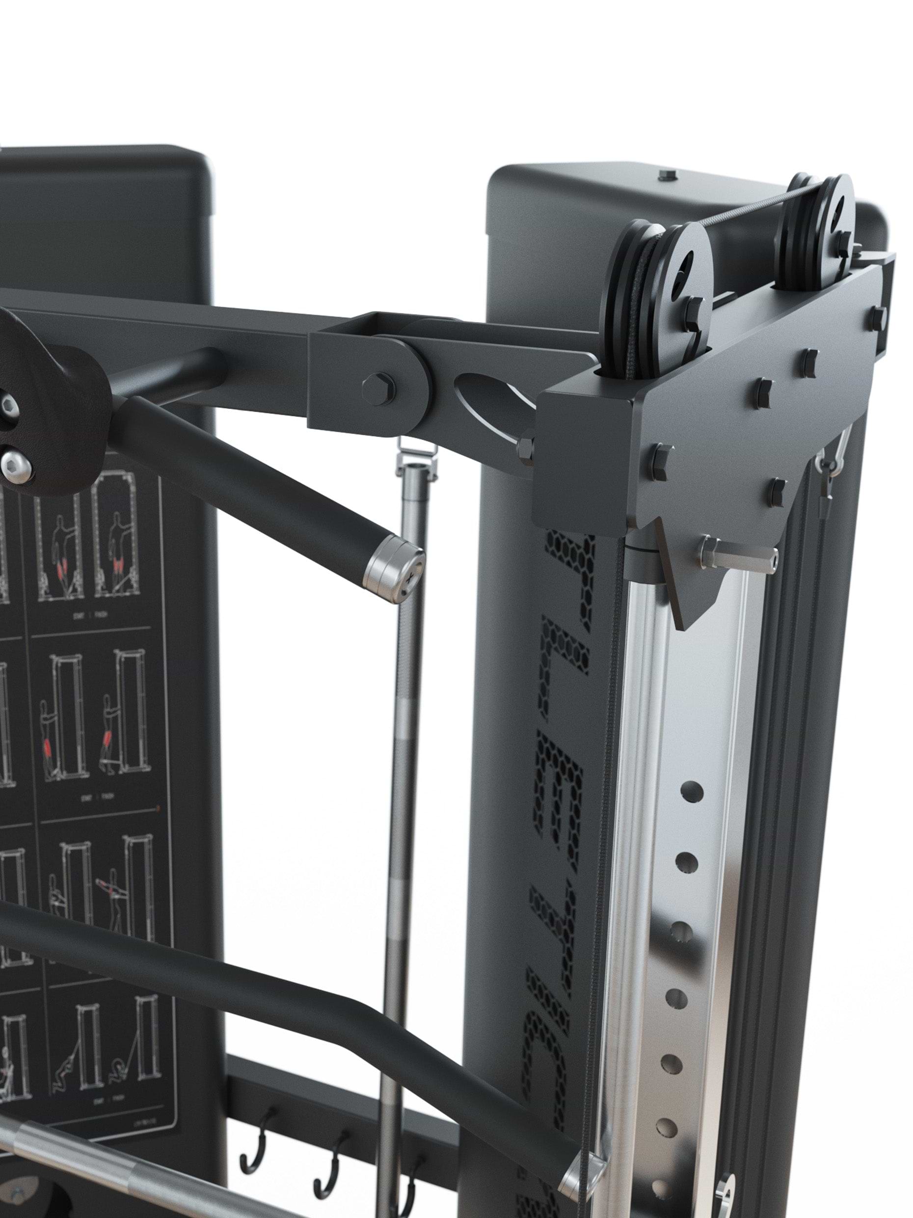 Kraftstation: X-Pollux Functional Trainer & Smith Machine mit Steckgewichten