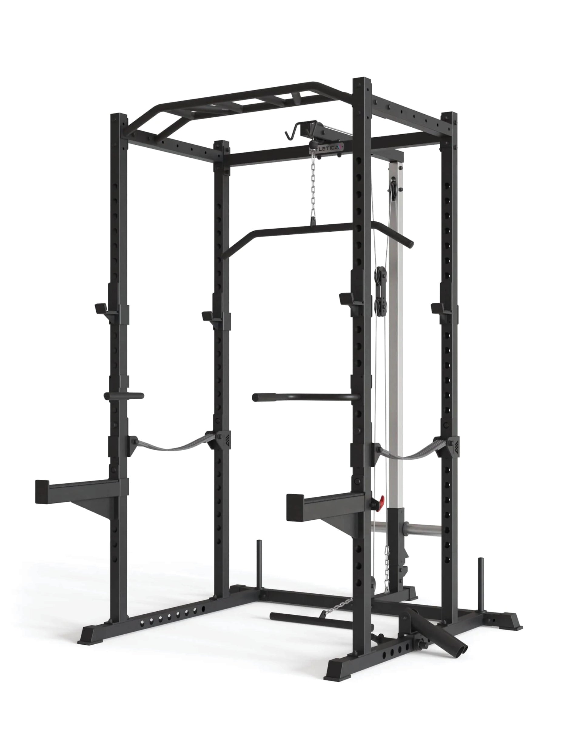 Power Rack mit Vollausstattung R5 Serie,  Platzsparende All-in-One-Lösung für das Krafttraining mit Hantelbank und Gewichten zu Hause, 