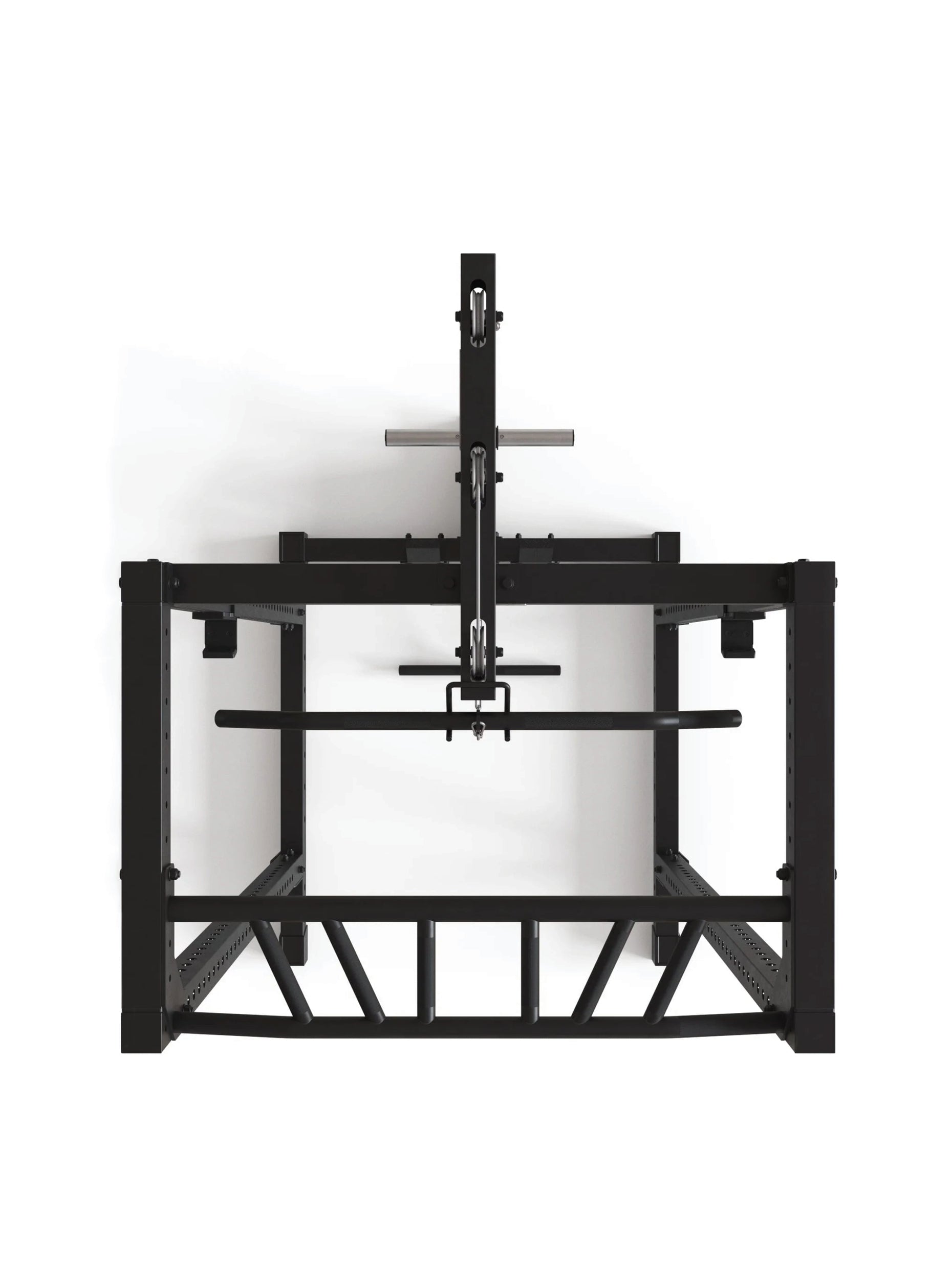 Squat Rack R7-Base Plate mit Latzug & Ruderstation: 