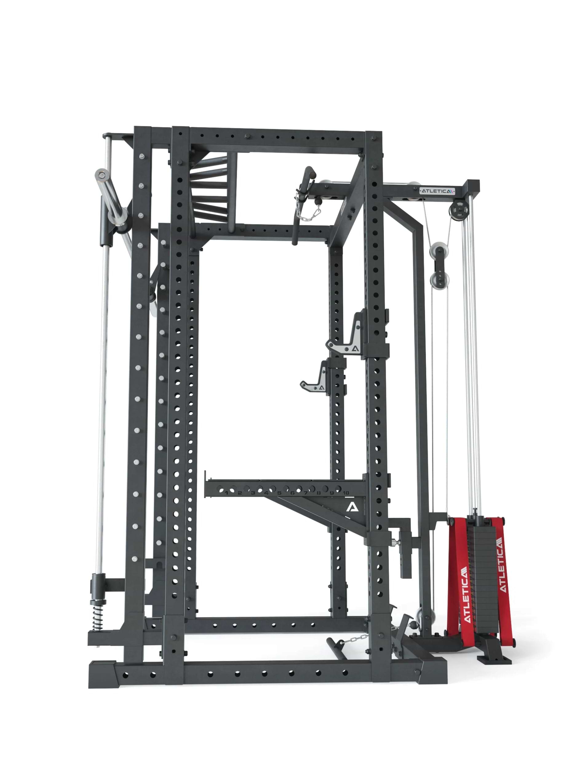 Power Rack R7-Daemon: Squat Rack mit Latzug und Smith Machine,