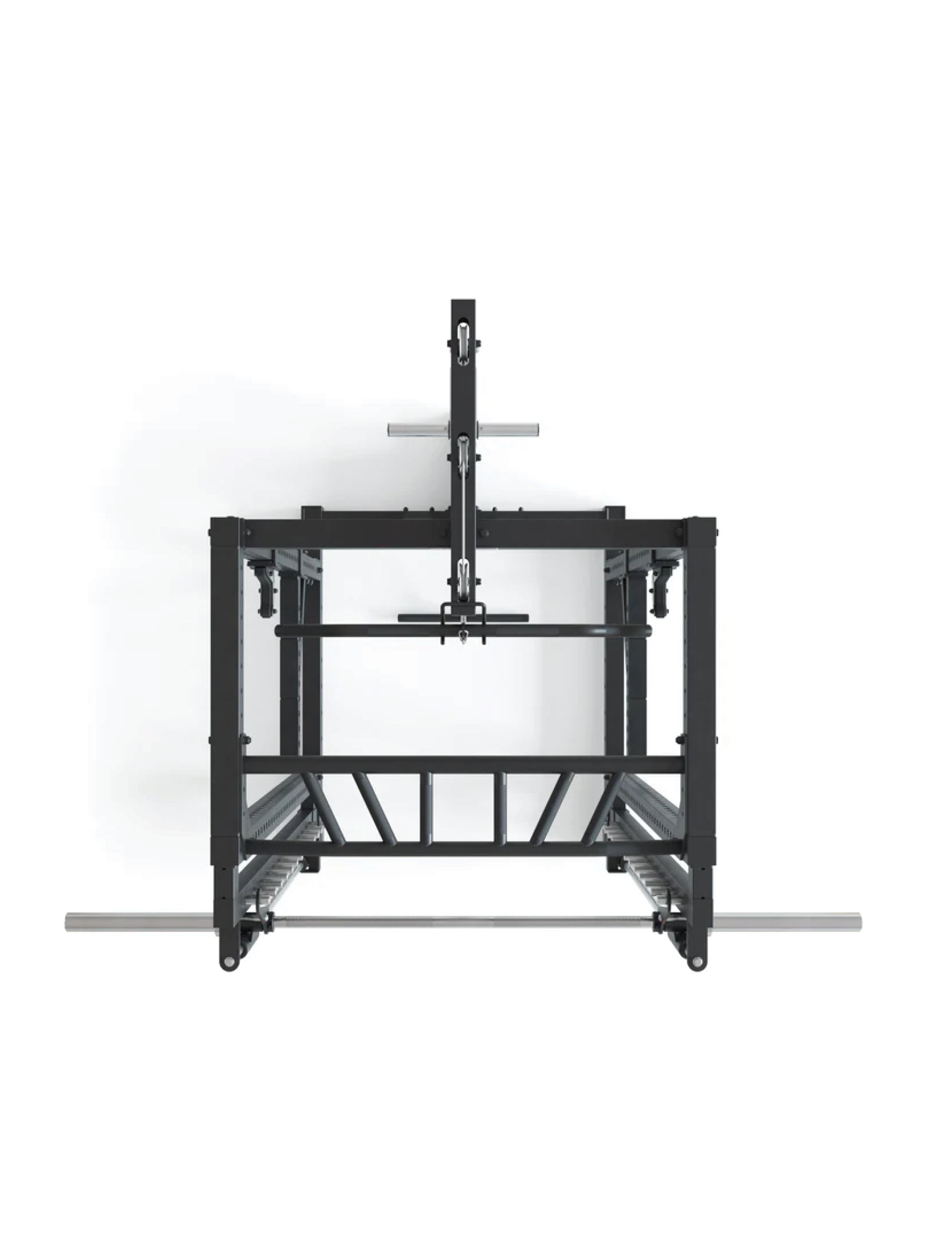 Squat Rack R7-Forge: Smith Machine | Latzug & Langhantel | Smith kann optional vor oder hinter dem Rack angebracht werden, 