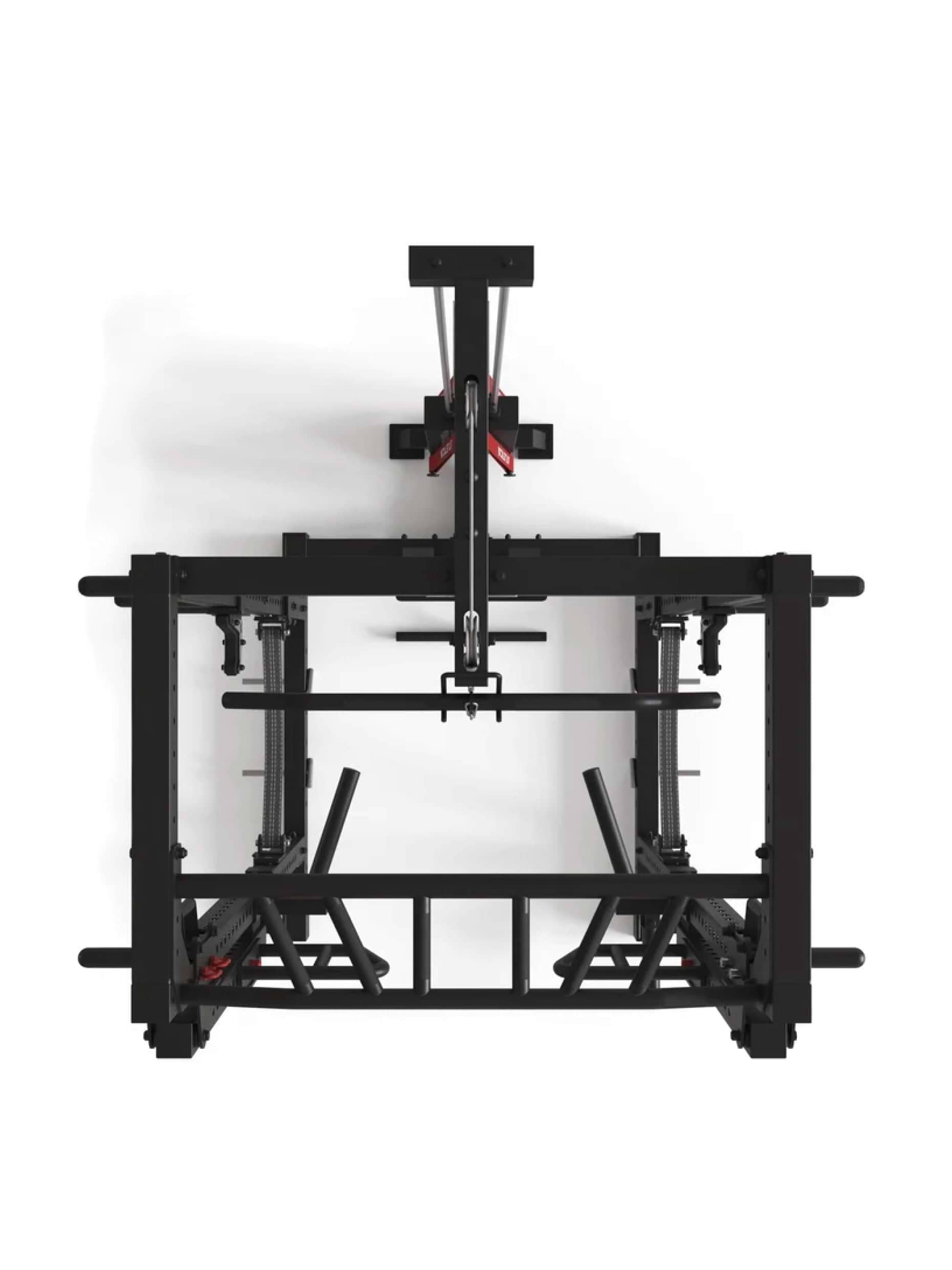 Power Rack R7-Helix: mit Latzug & Jammer Arms, Safety Straps, J-Hooks, Dip & Pull-Up Bar, Landmine,