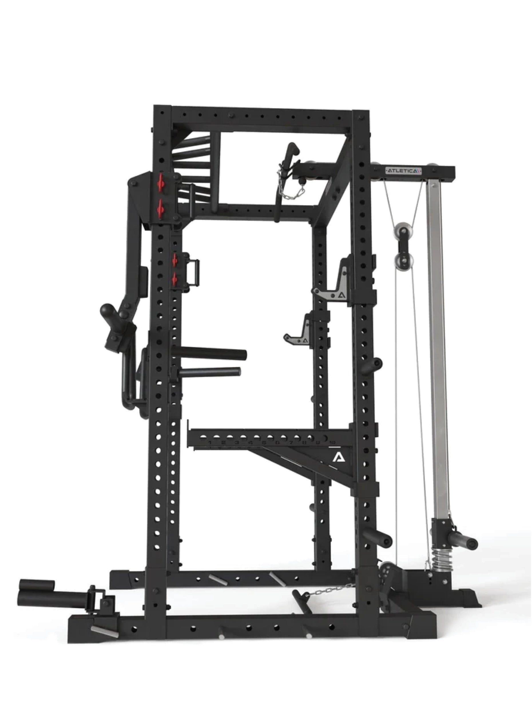 Full Rack R7-Kano: Squat Rack mit Latzug | in zwei Höhen verfügbar,