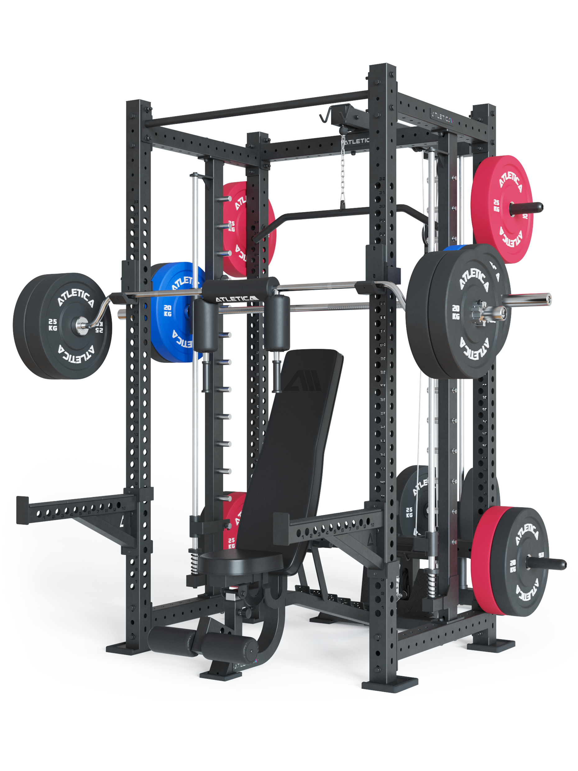 Power Rack R8 SPECTRE Medium  mit Hantelbank und Gewichten 