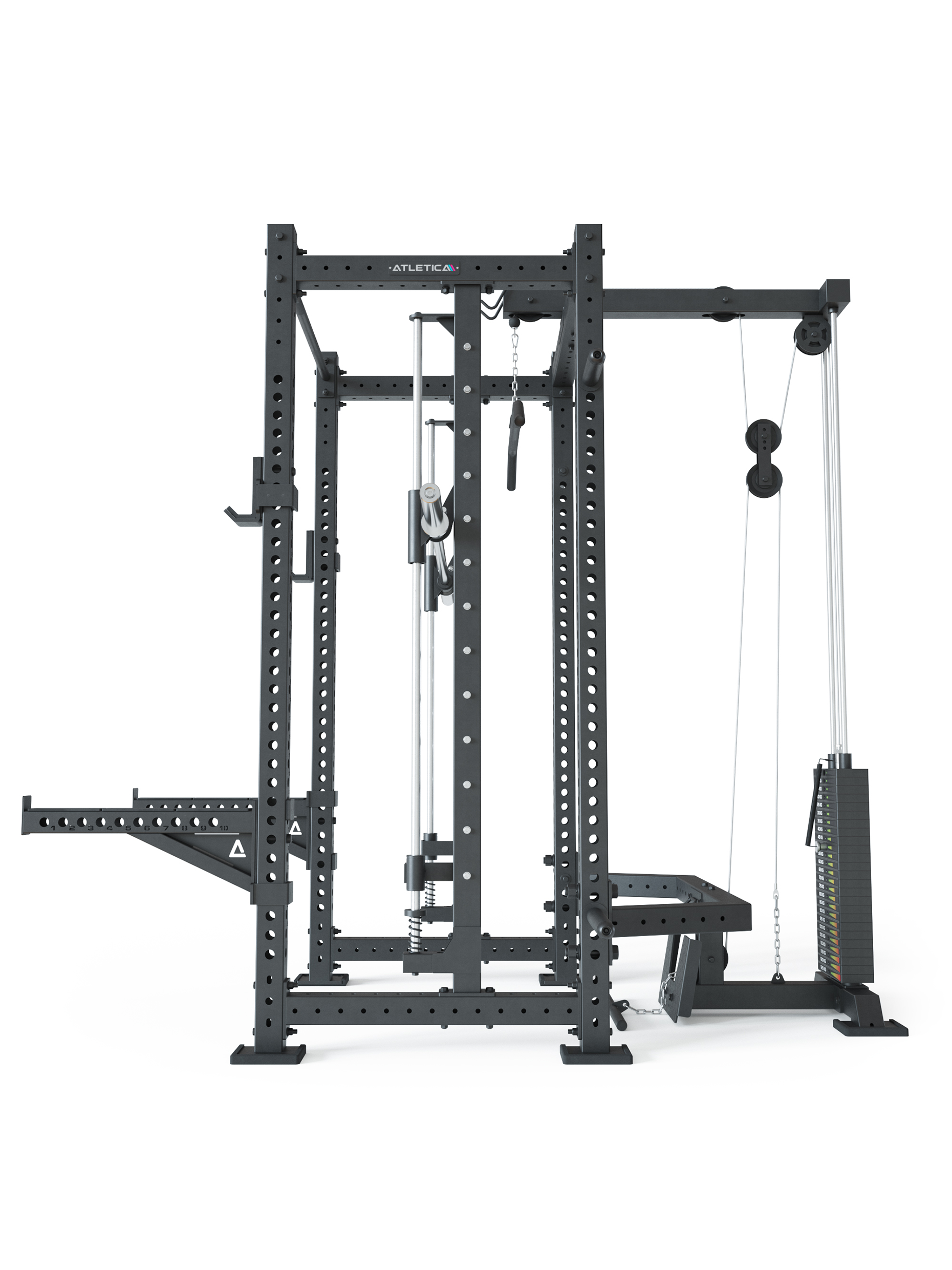 Power Rack R8 SPECTRE Medium  mit Latzug und Weight Stack 