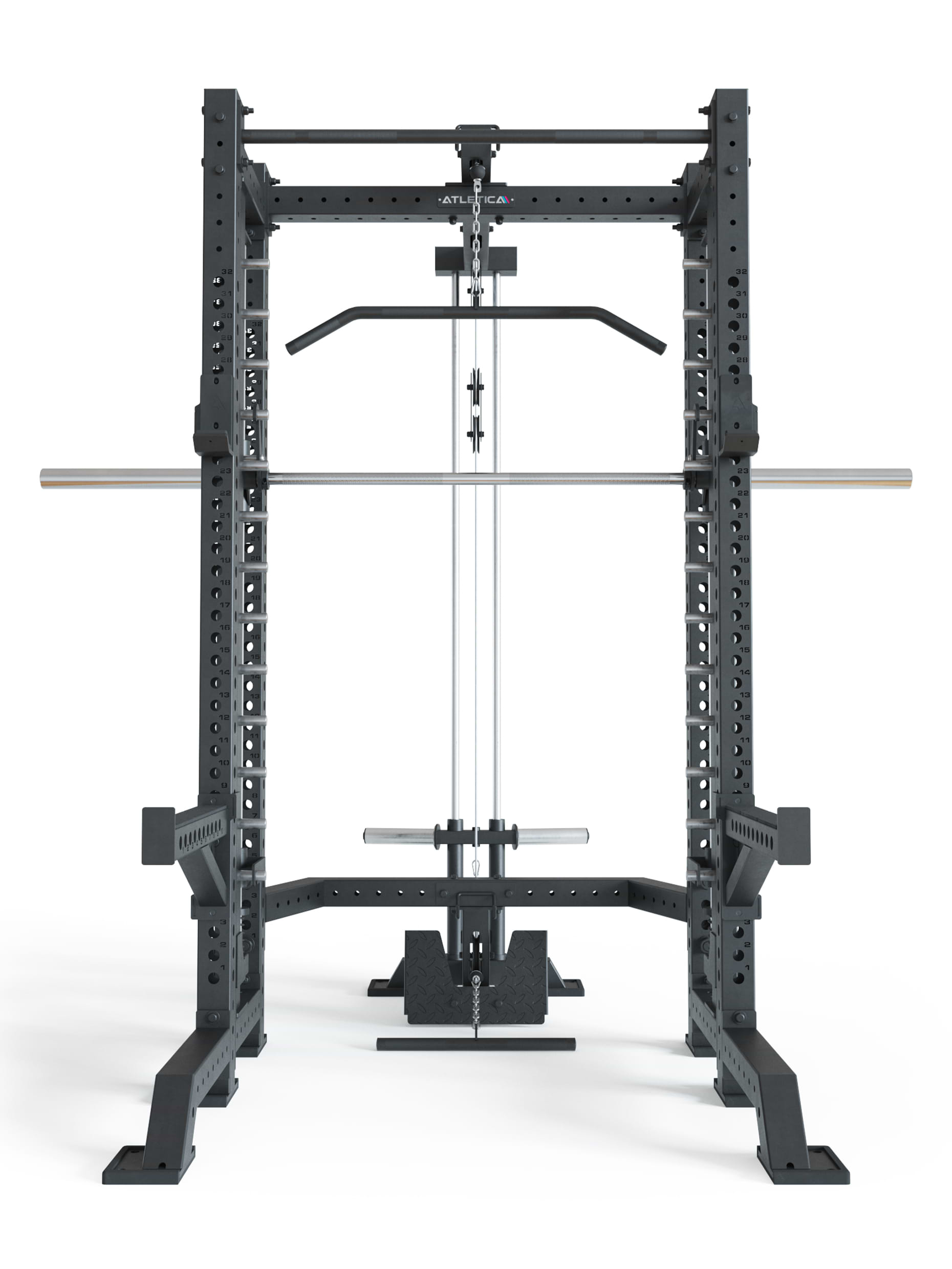 R8 SPECTRE Short | Power Rack | Smith Machine | Latzug Plate Loaded